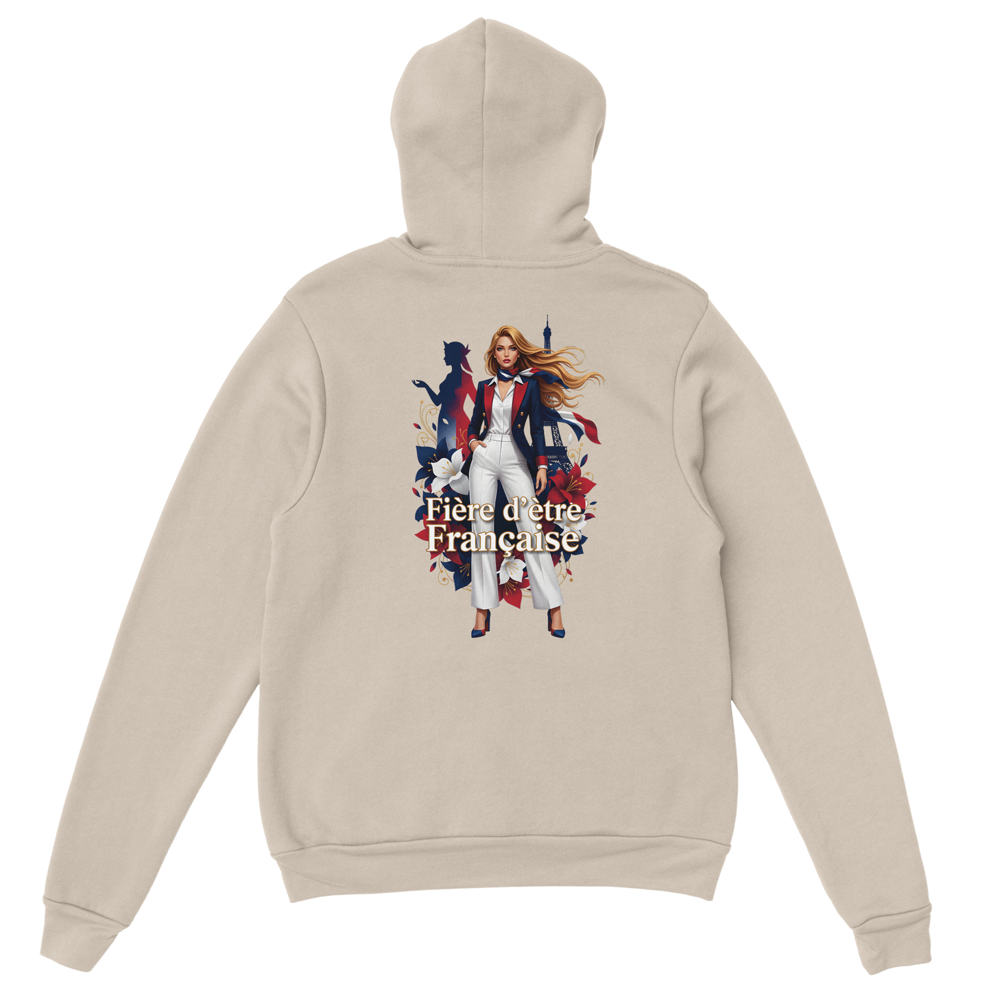 Sweat à Capuche Femme Fière d'être Française - Confort Premium