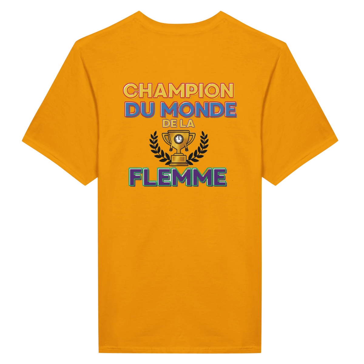 T-Shirt Homme - Champion du Monde de la Flemme - Confort Premium