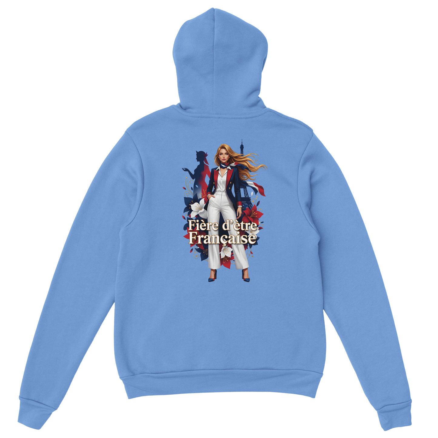 Sweat à Capuche Femme Fière d'être Française - Confort Premium