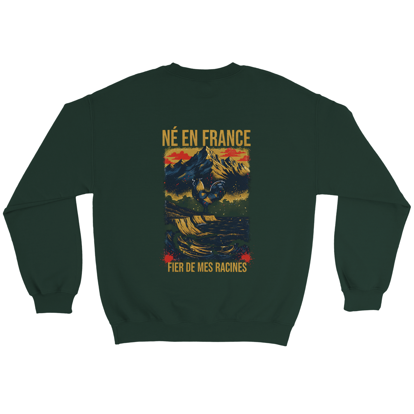 Sweat-shirt Homme « Né en France » – Confort Premium et Design Durable