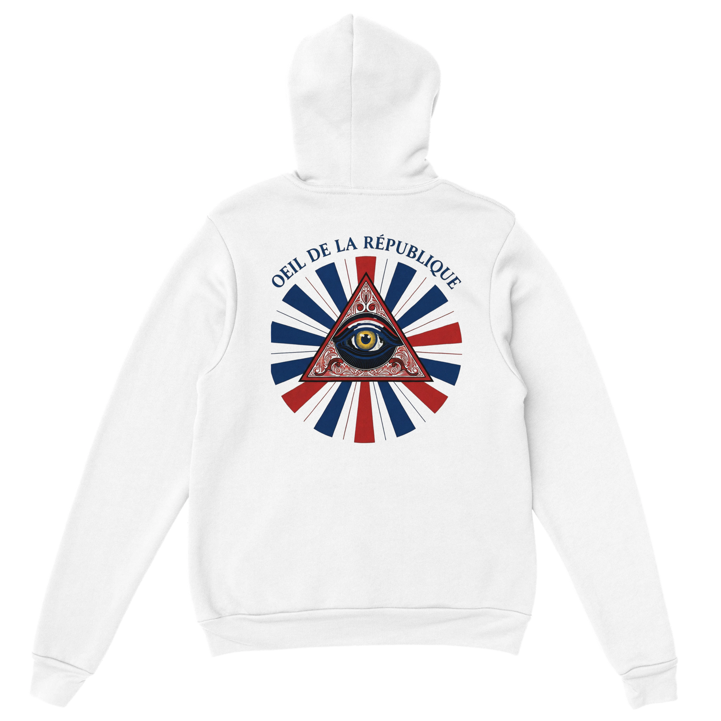 Sweat à capuche Homme - Design Œil de la République - Premium Confort