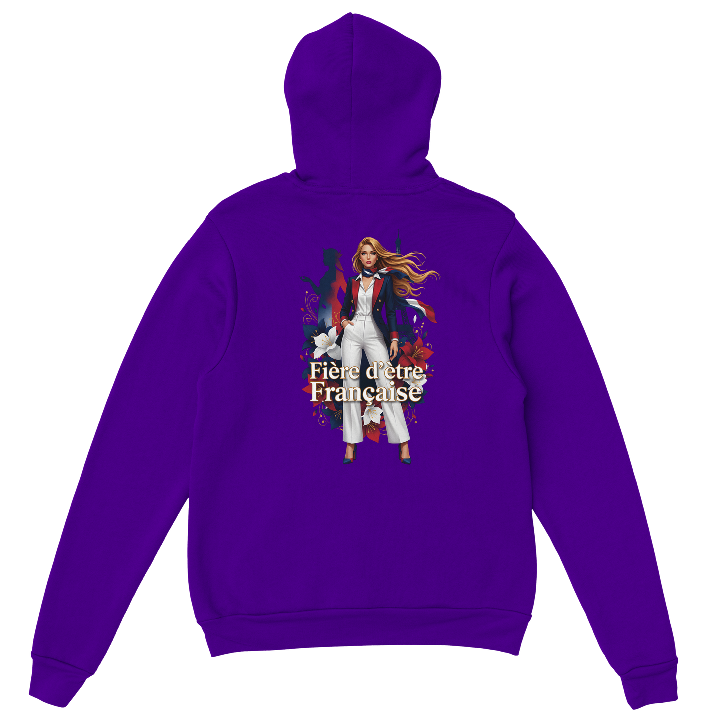 Sweat à Capuche Femme Fière d'être Française - Confort Premium