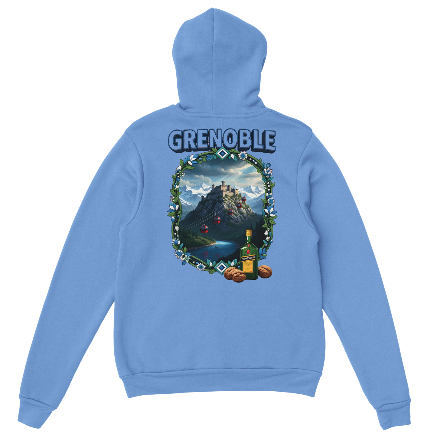 Sweat à capuche Grenoble - Collection Ville de France - Unisexe Premium