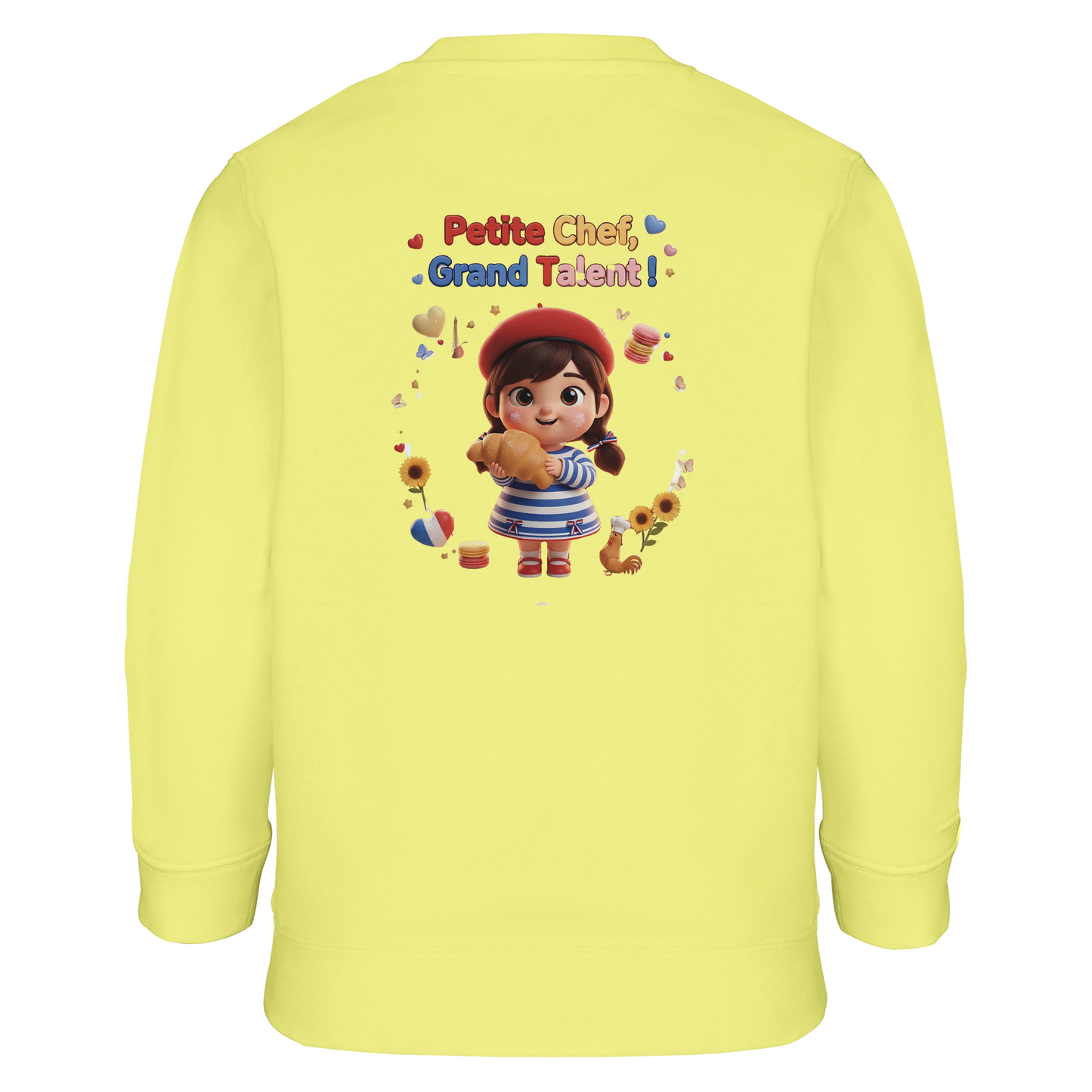 Sweat-shirt fille "Petite Chef, Grand Talent" – Coton Écoresponsable