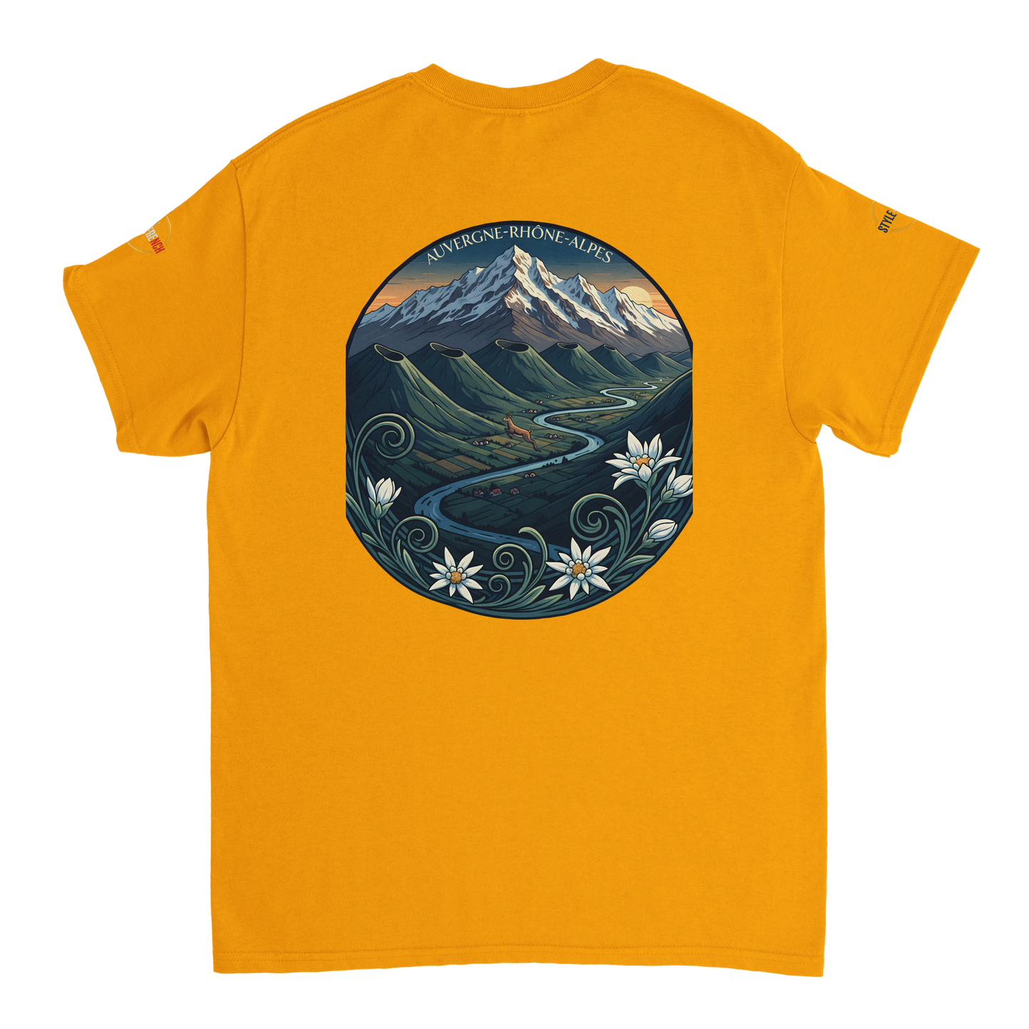 T-Shirt  Auvergne -Rhône -Alpes – Coupe Confortable et Durable