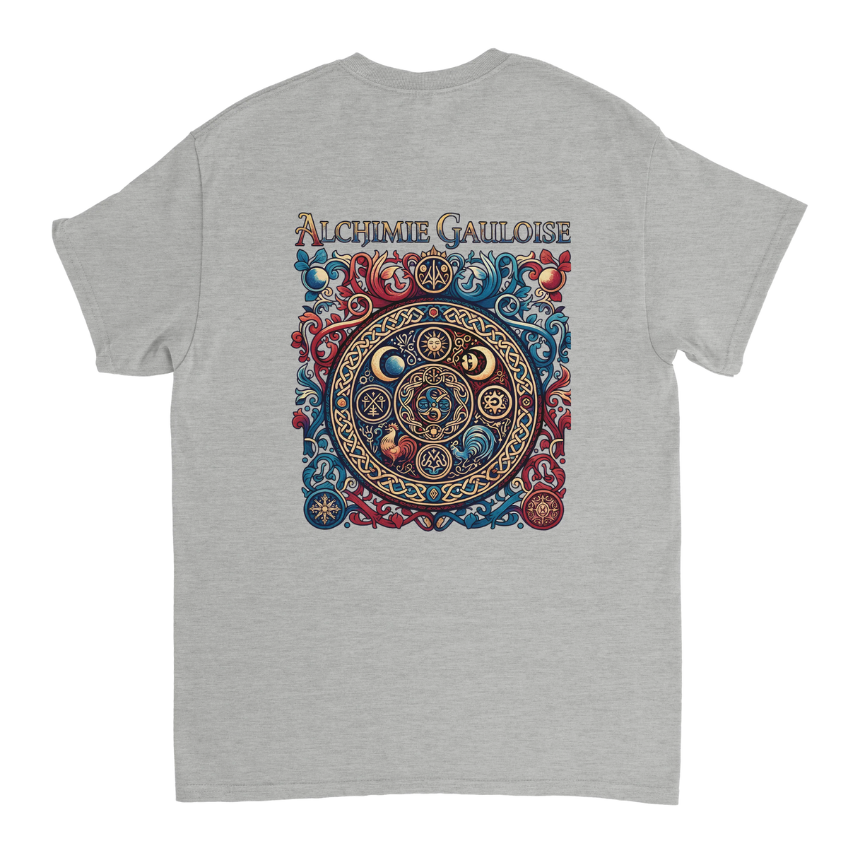 T-Shirt Homme Alchimie Gauloise – Coton Épais à Coupe Classique