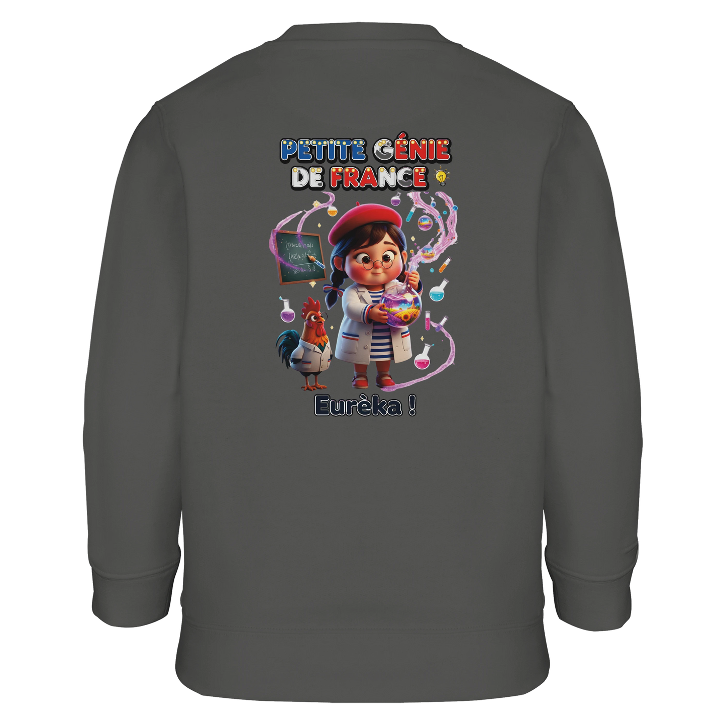 Sweat-shirt fille Petite Génie de France - Coton Recyclé Confortable