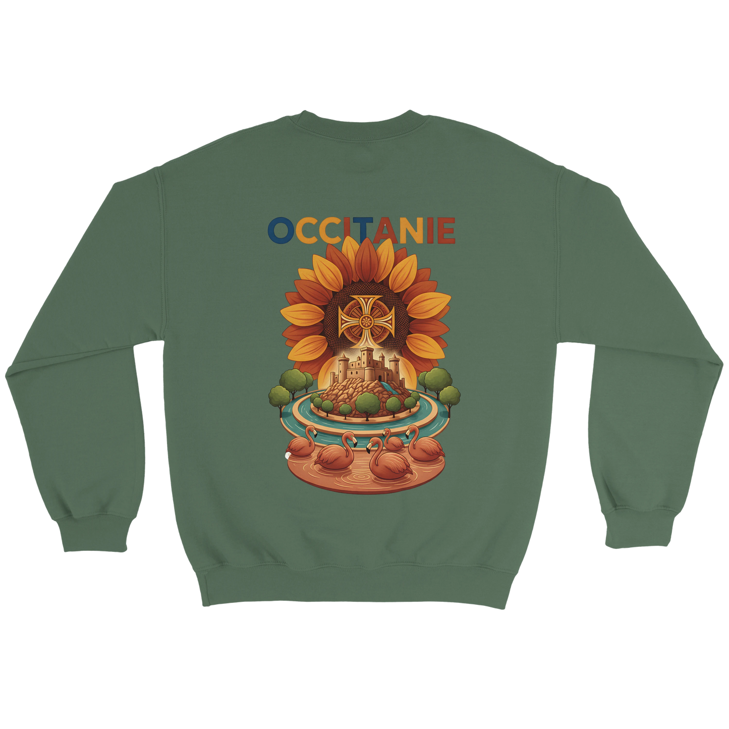 Sweat-shirt Unisexe Occitanie – Sweat Confortable et Résistant