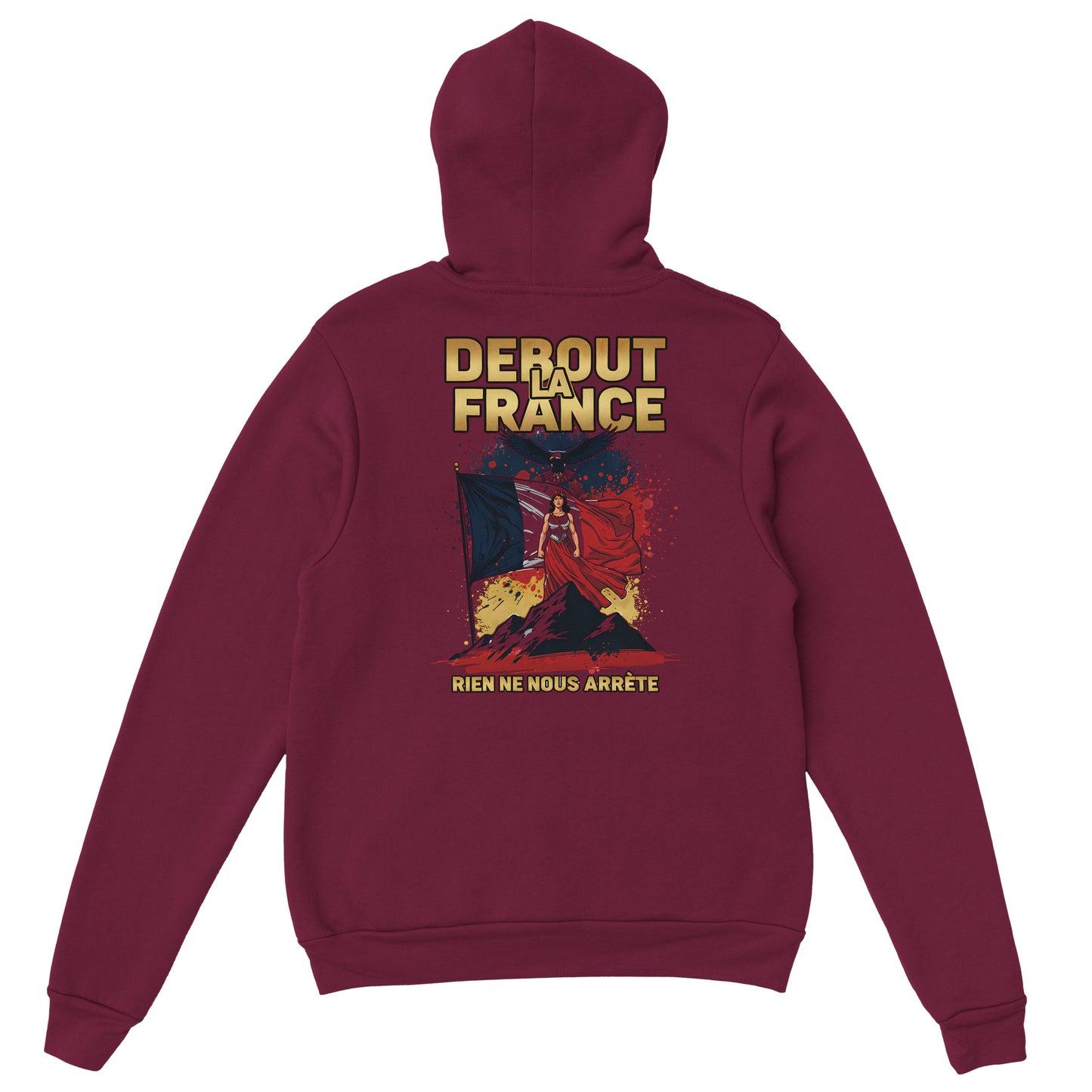 Sweat à capuche femme Debout la France - Hoodie en coton mélangé premium