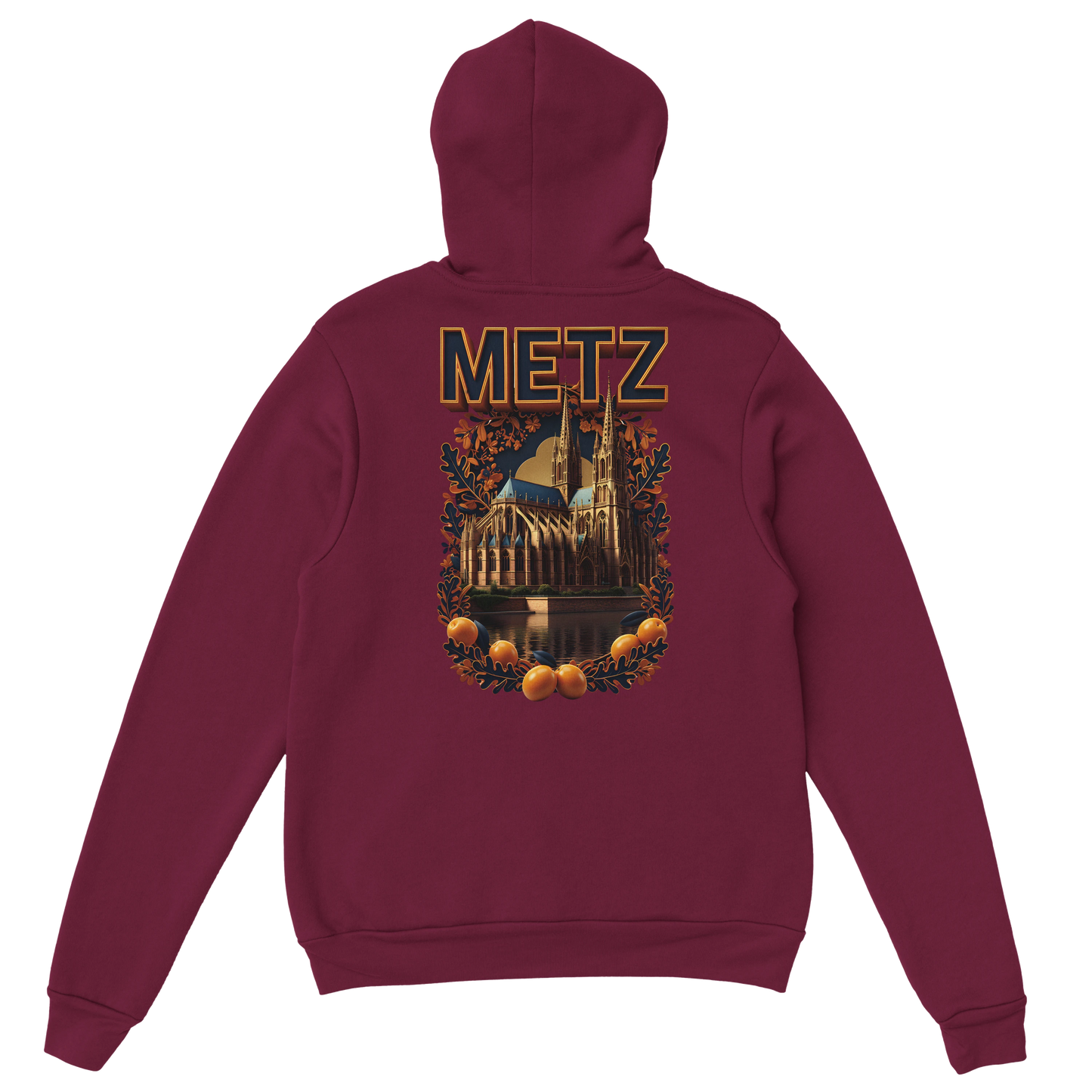 Sweat à capuche unisexe Metz - Ville de France - Design Premium