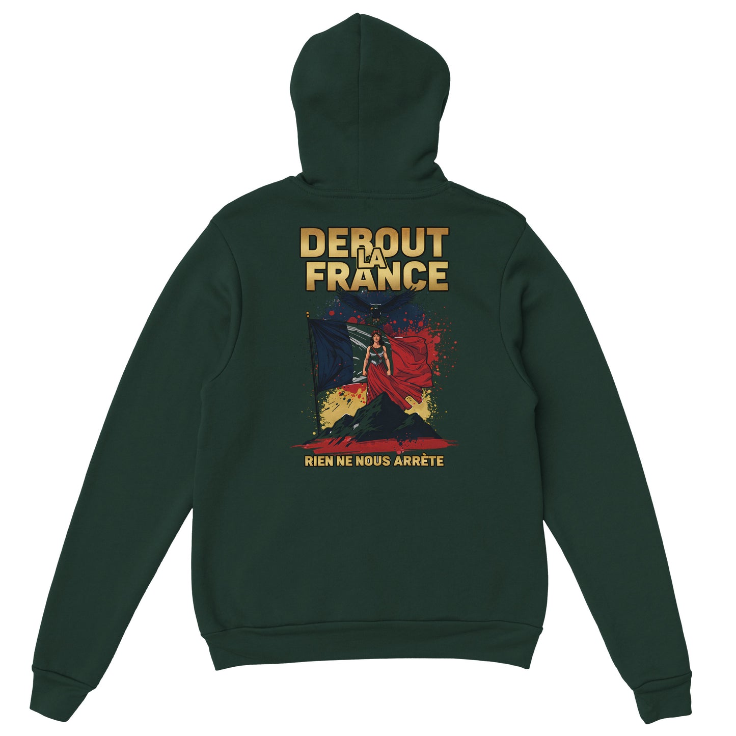 Sweat à capuche femme Debout la France - Hoodie en coton mélangé premium