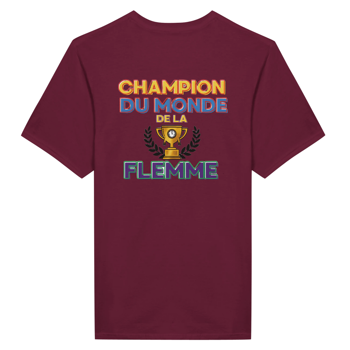 T-Shirt Homme - Champion du Monde de la Flemme - Confort Premium
