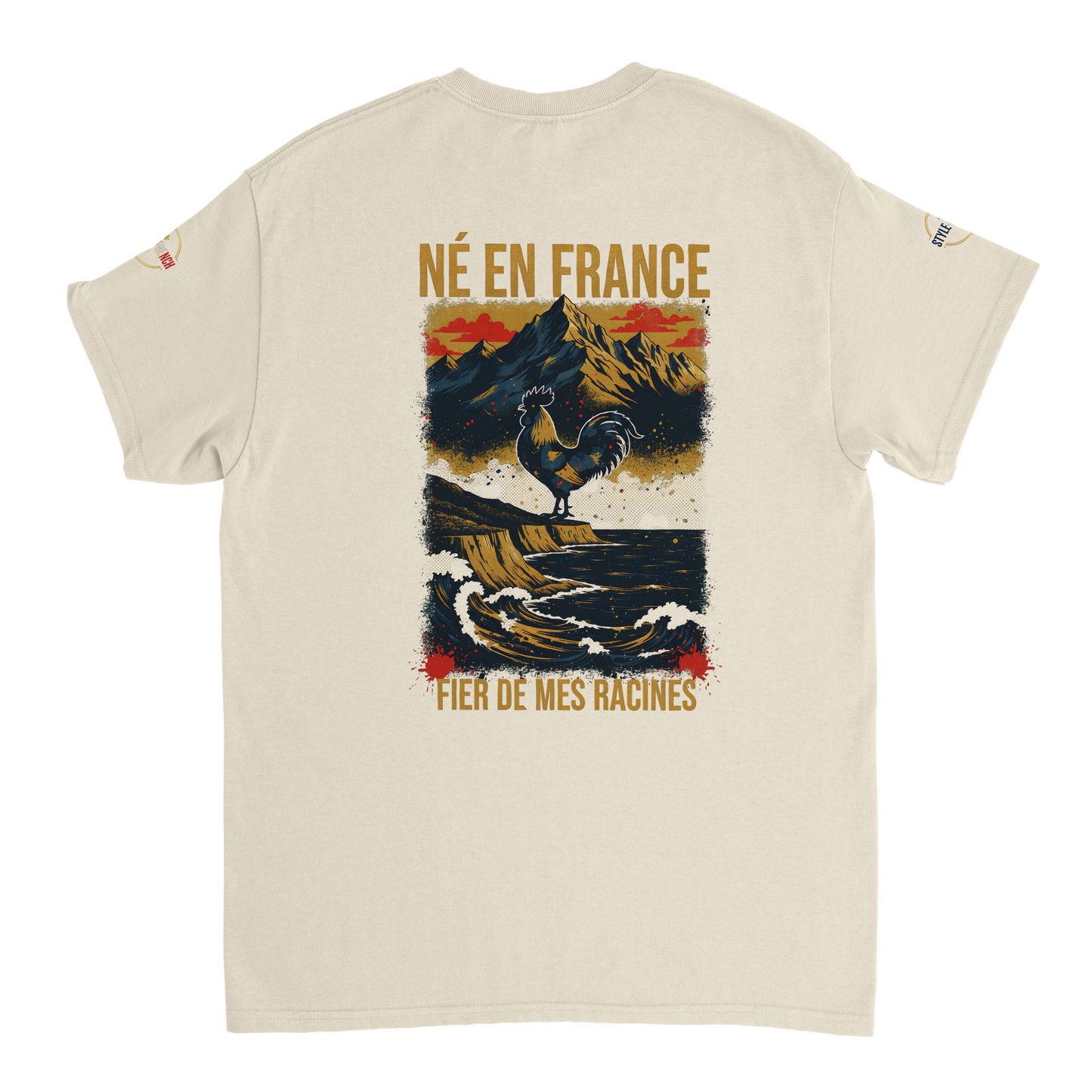 T-Shirt Premium 'Né en France' – Coton Épais à Coupe Classique