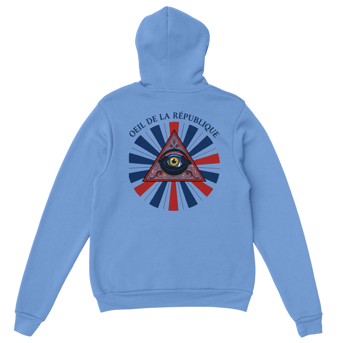 Sweat à capuche Homme - Design Œil de la République - Premium Confort