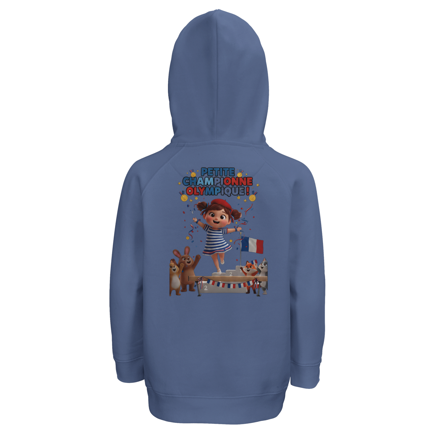 Sweat à capuche enfant - Petite Championne Olympique - Coton Bio