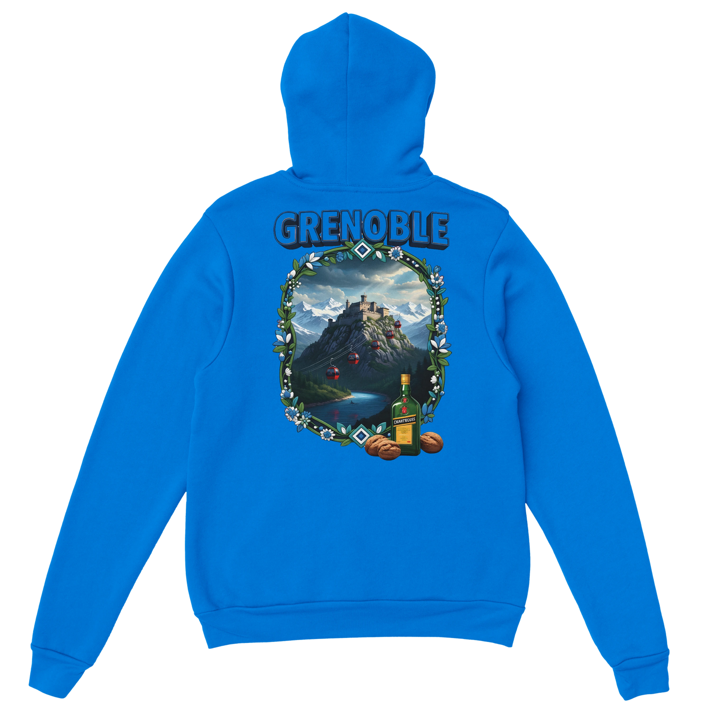 Sweat à capuche Grenoble - Collection Ville de France - Unisexe Premium