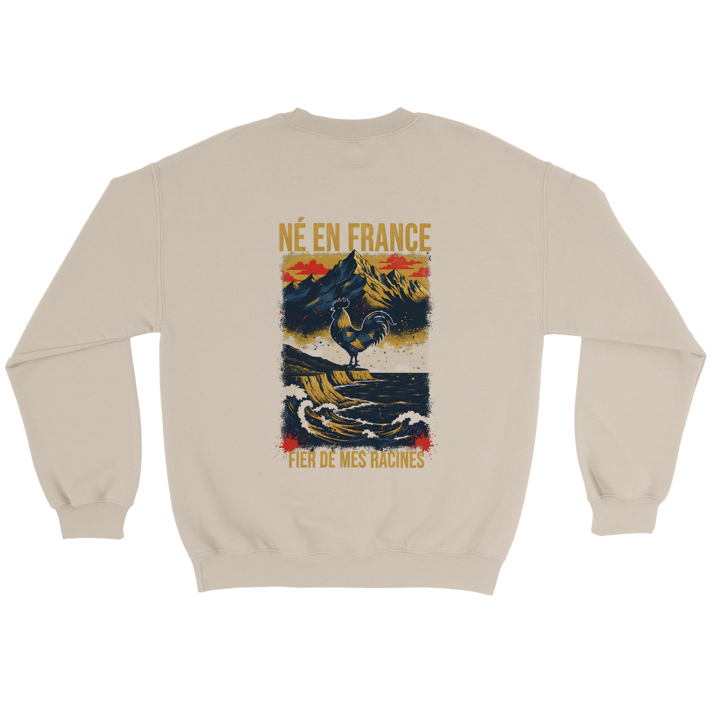 Sweat-shirt Homme « Né en France » – Confort Premium et Design Durable