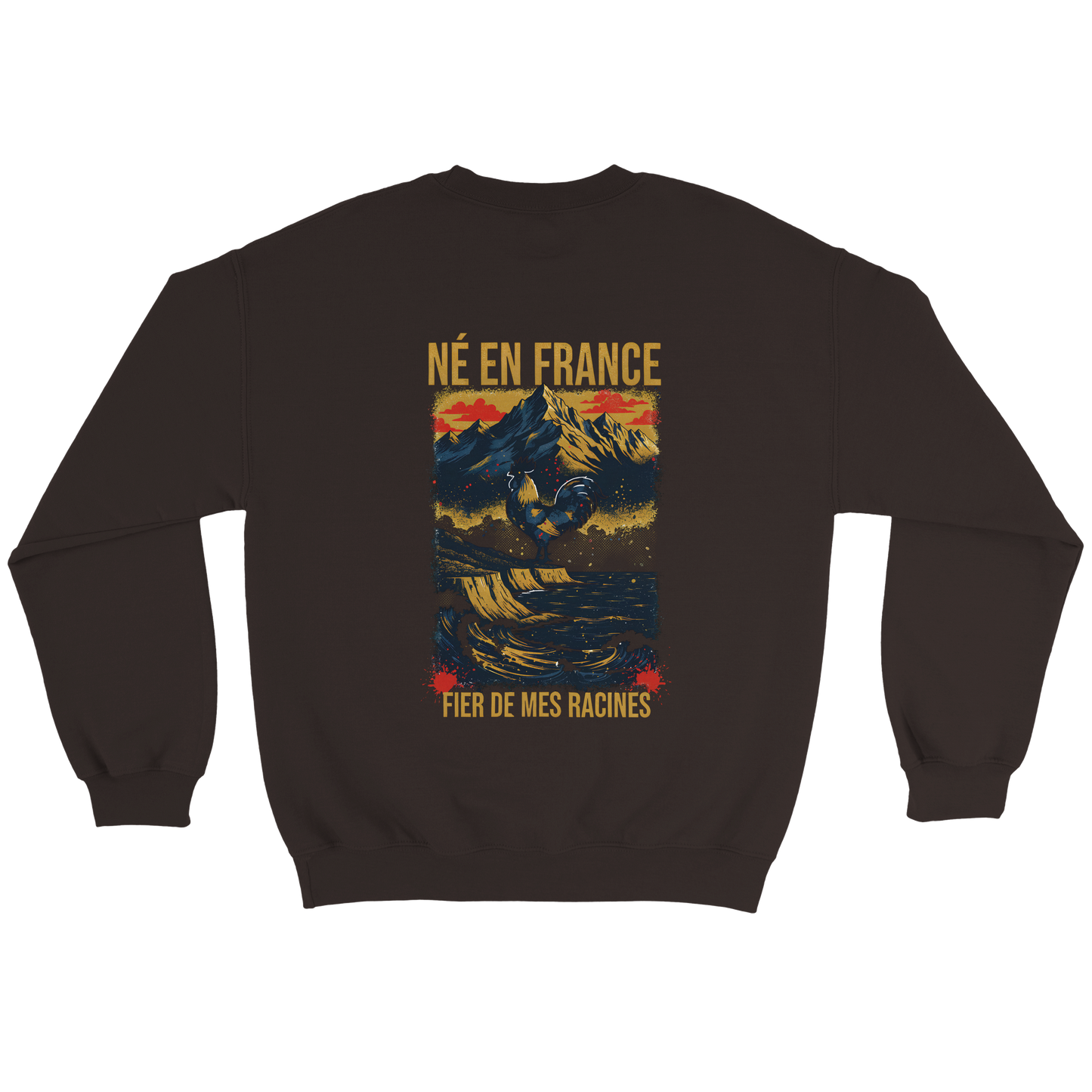 Sweat-shirt Homme « Né en France » – Confort Premium et Design Durable