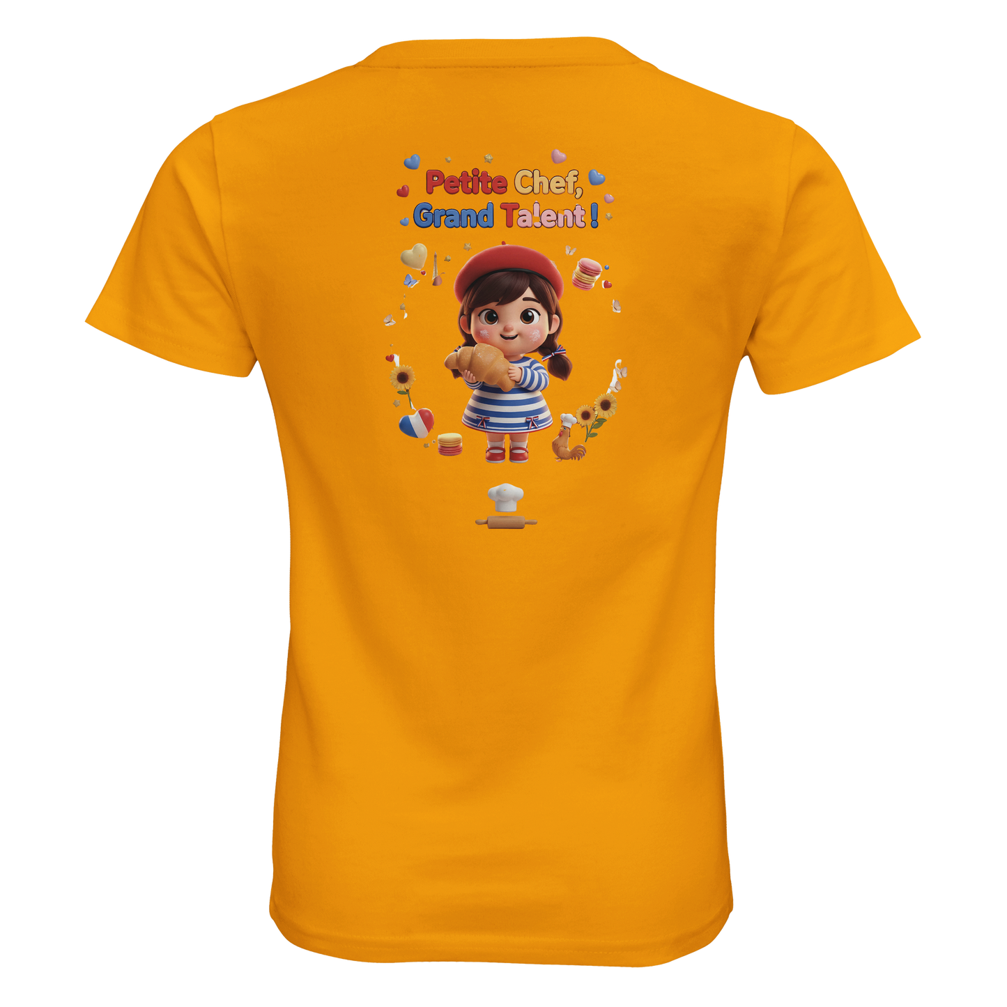 T-Shirt fille 'Petite Chef Grand Talent' – 100% Coton Bio