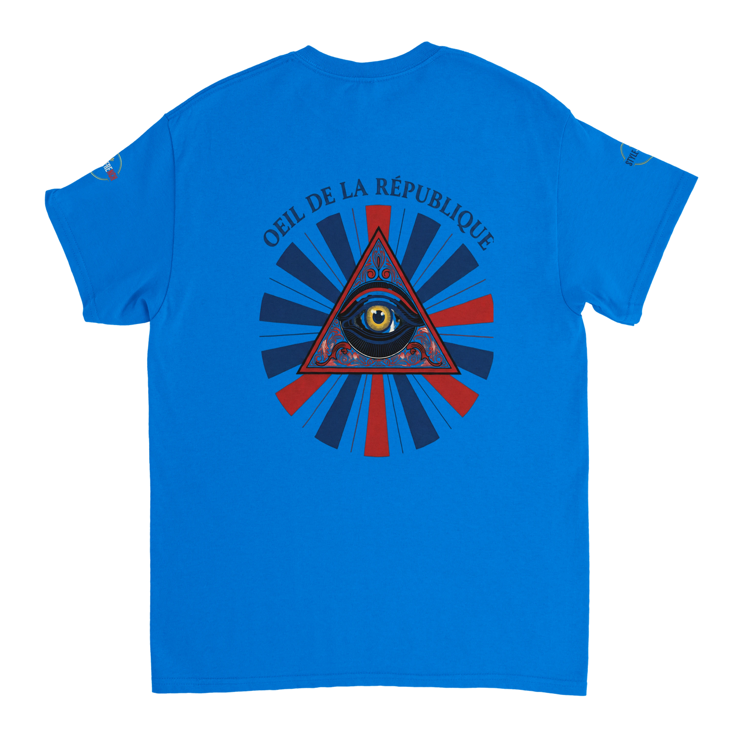 T-shirt Homme Œil de la République - Coton Épais à Coupe Classique