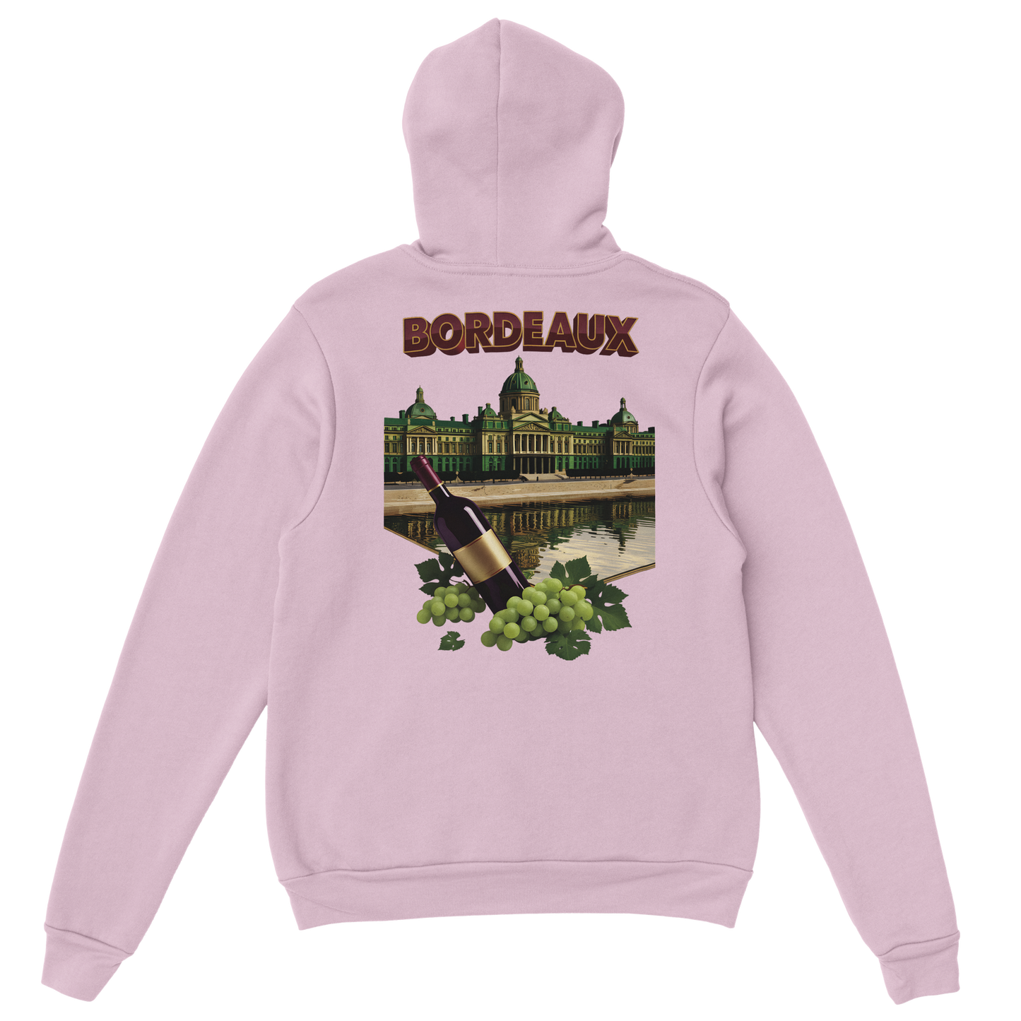 Sweat à capuche unisexe bordeaux Ville de France - Confort premium