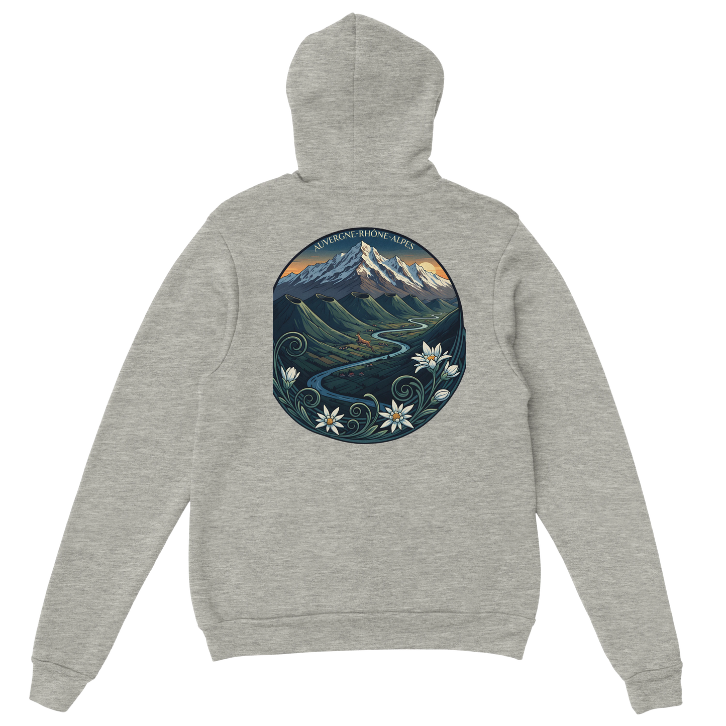 Sweat à capuche unisexe Auvergne-Rhône-Alpes – Confort et style régional
