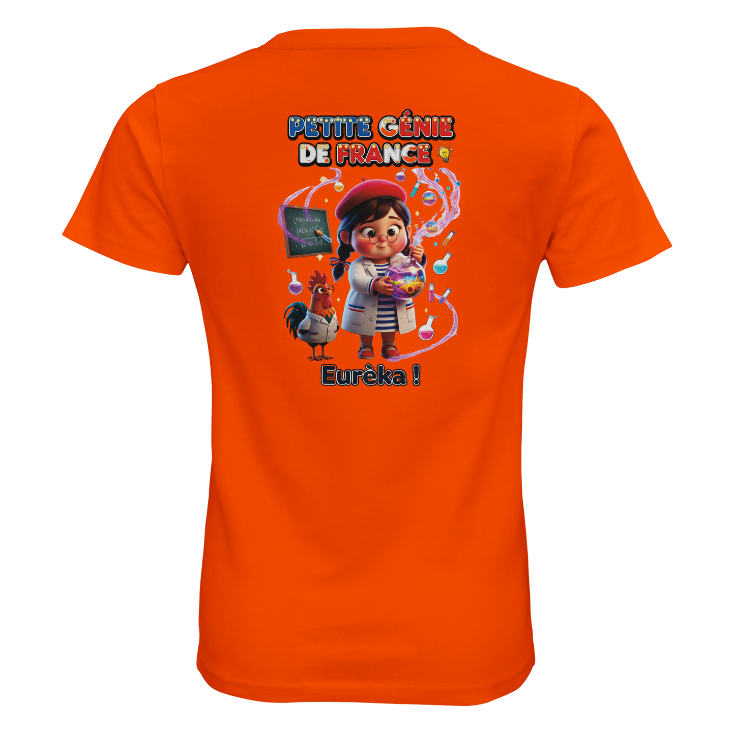 T-Shirt Fille "Petite Génie de France" - 100% Coton Bio