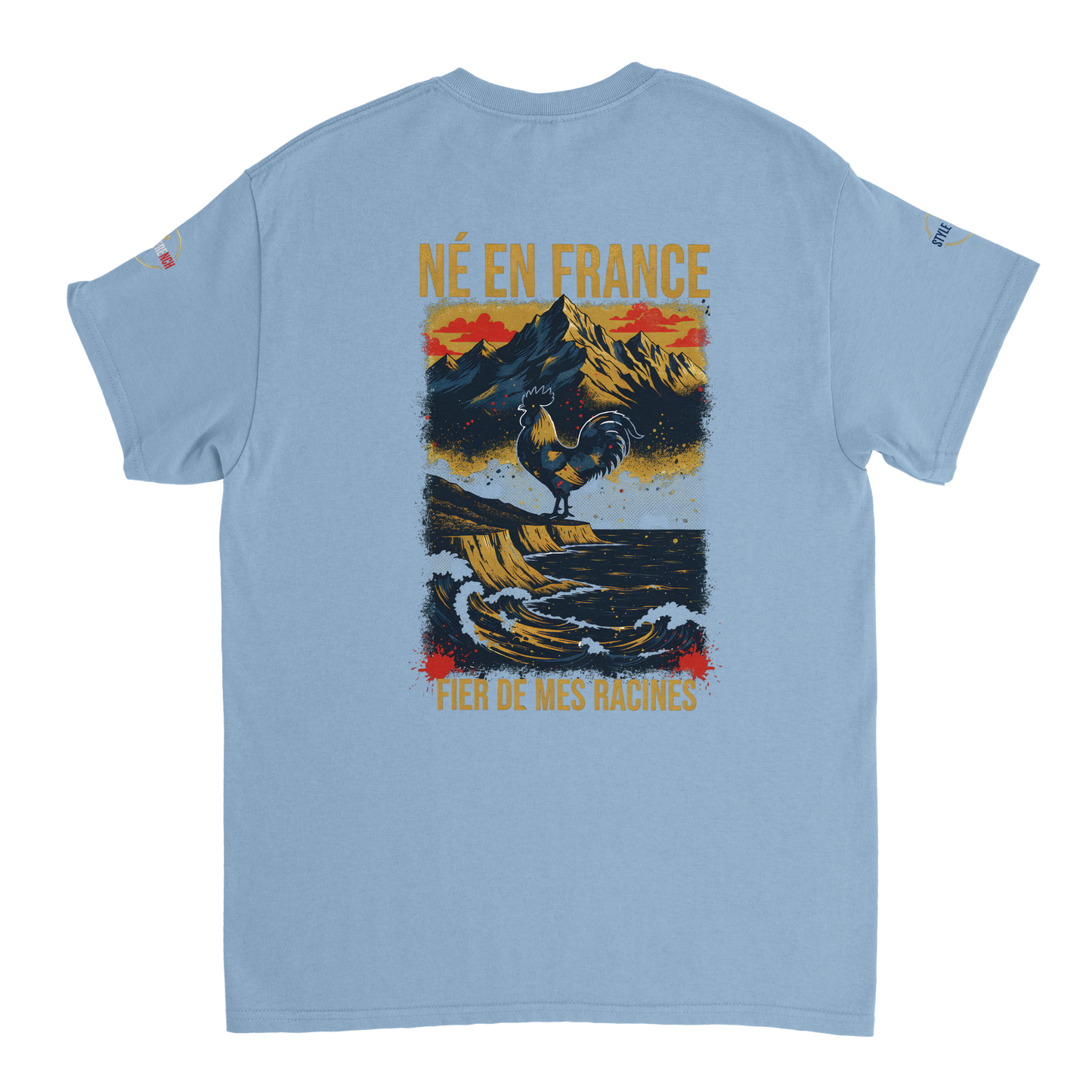 T-Shirt Premium 'Né en France' – Coton Épais à Coupe Classique