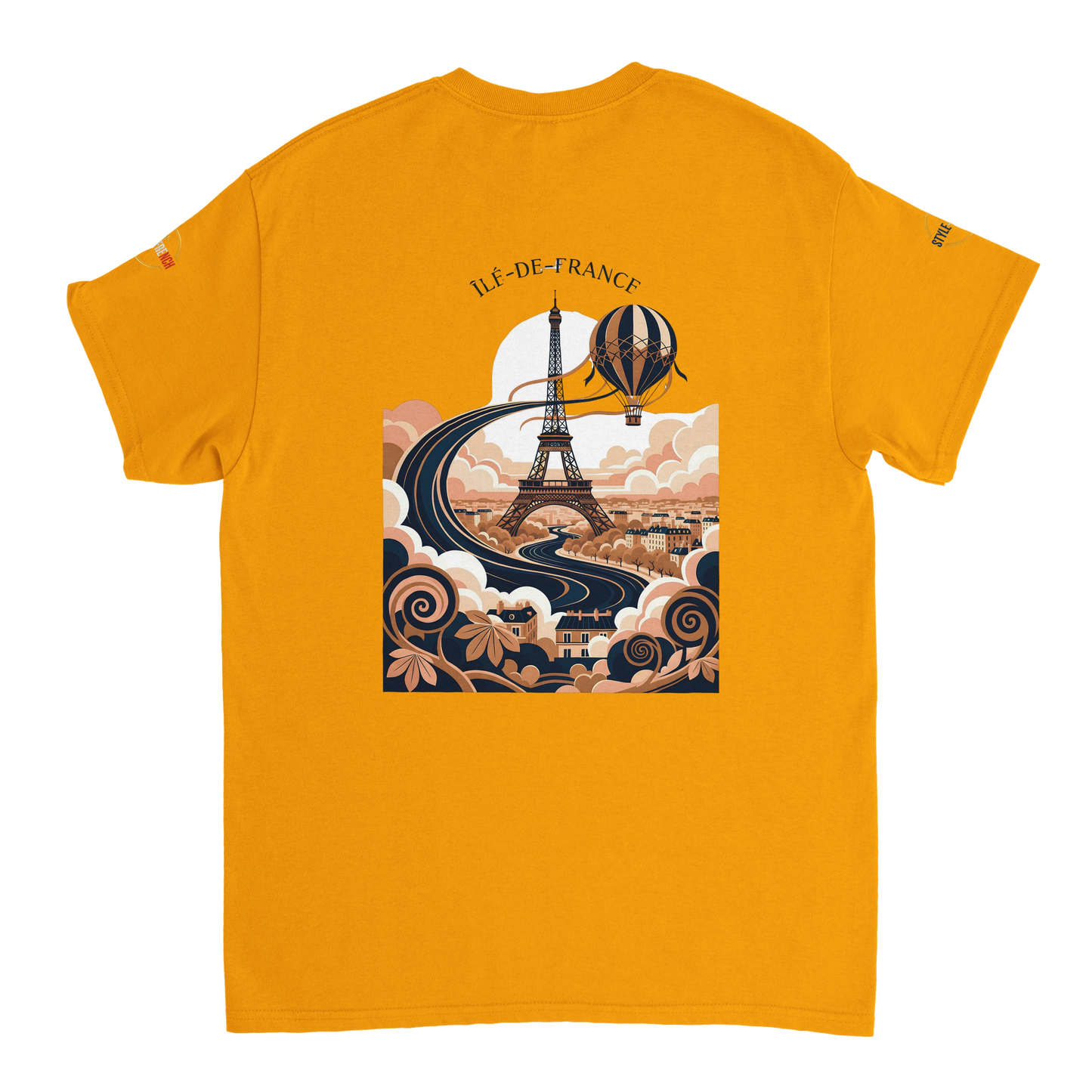 T-shirt Unisexe Île-de-France – Coton Épais à Coupe Classique