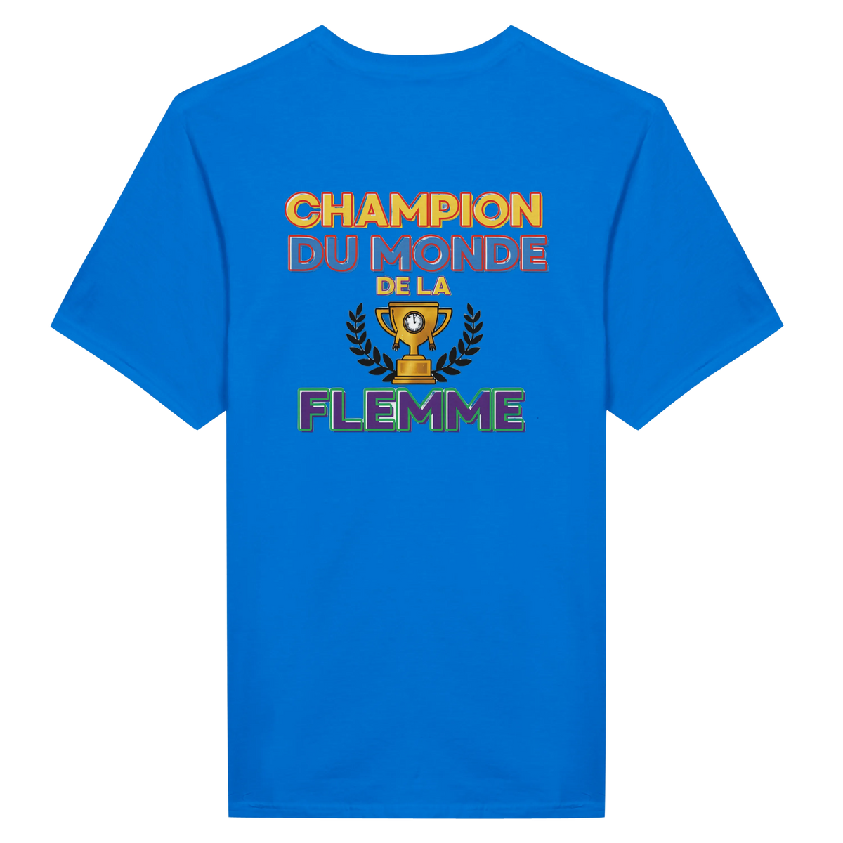 T-Shirt Homme - Champion du Monde de la Flemme - Confort Premium
