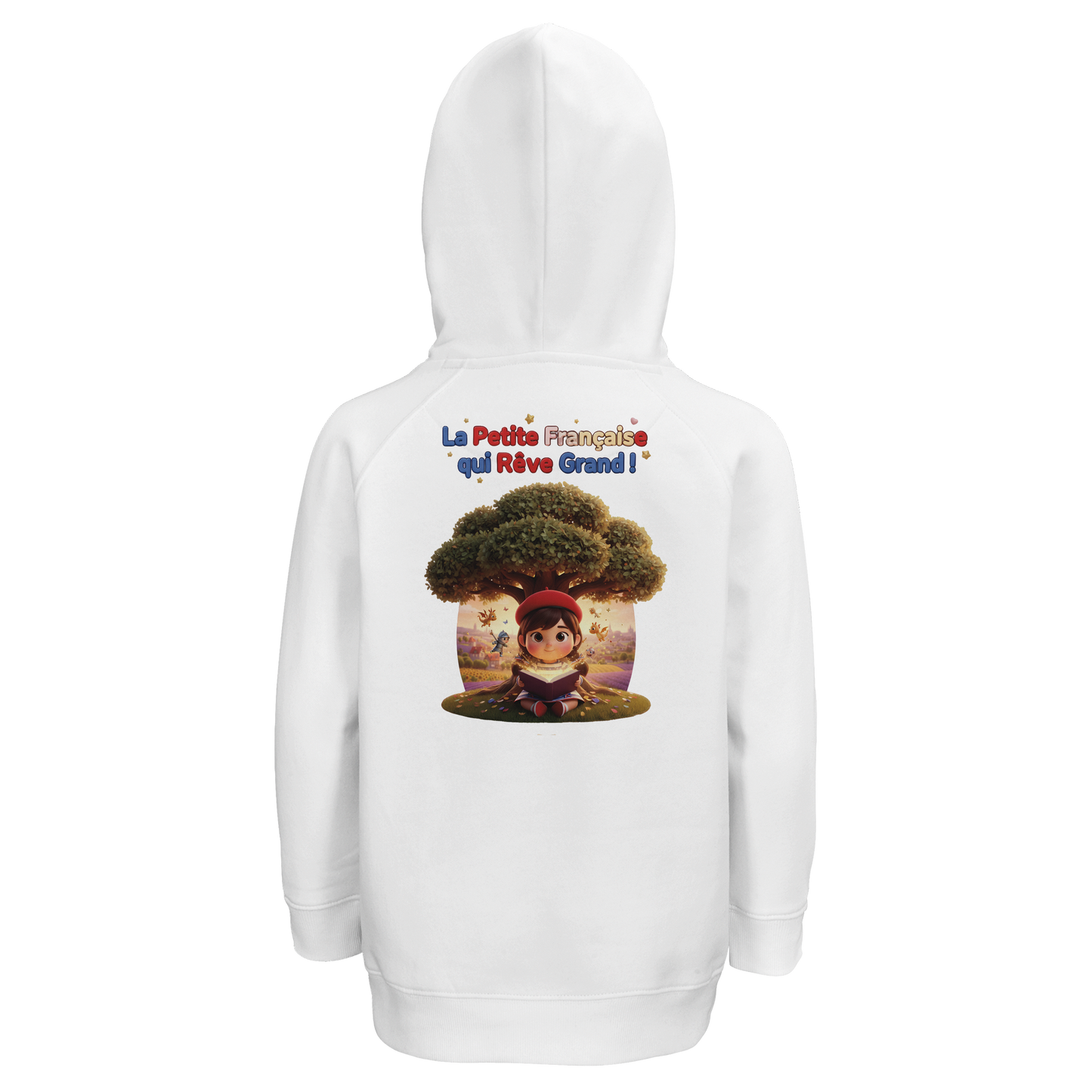 Sweat à capuche fille - La petite française qui rêve grand