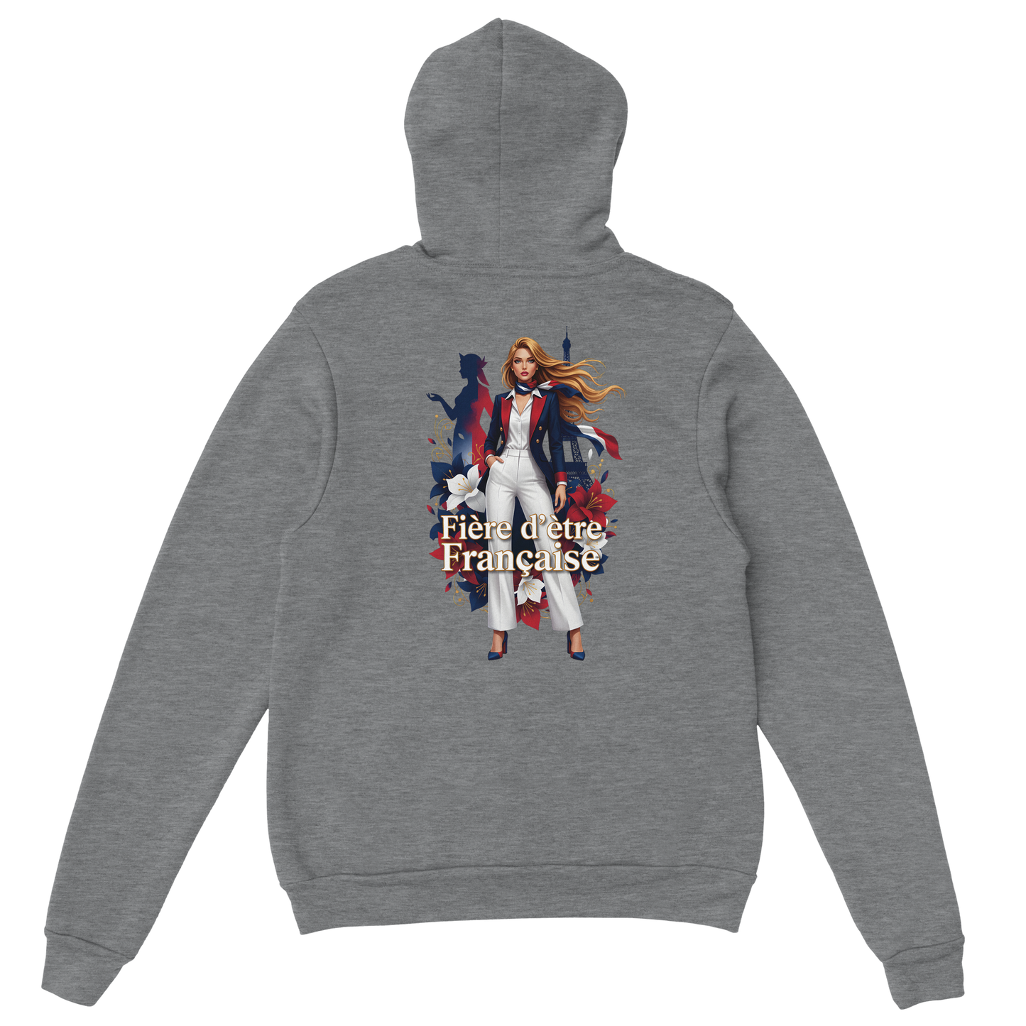 Sweat à Capuche Femme Fière d'être Française - Confort Premium