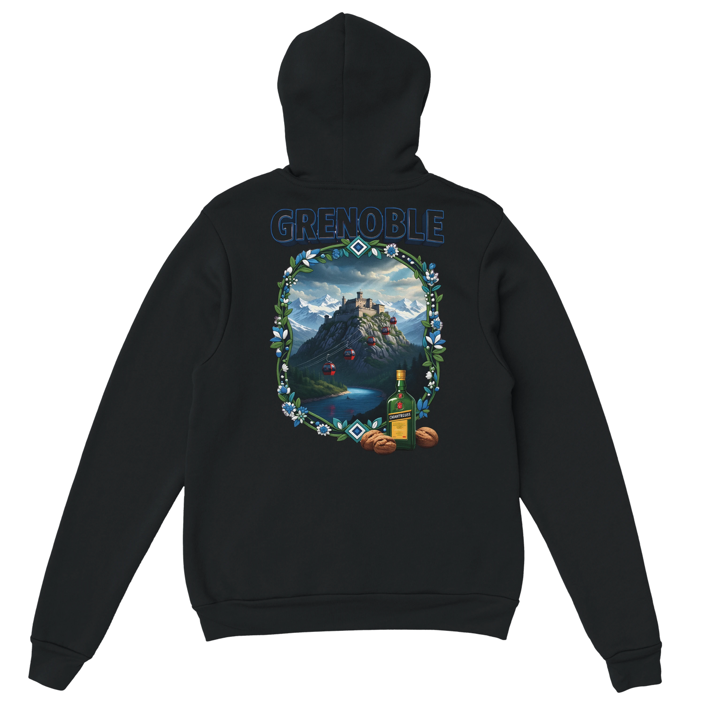 Sweat à capuche Grenoble - Collection Ville de France - Unisexe Premium