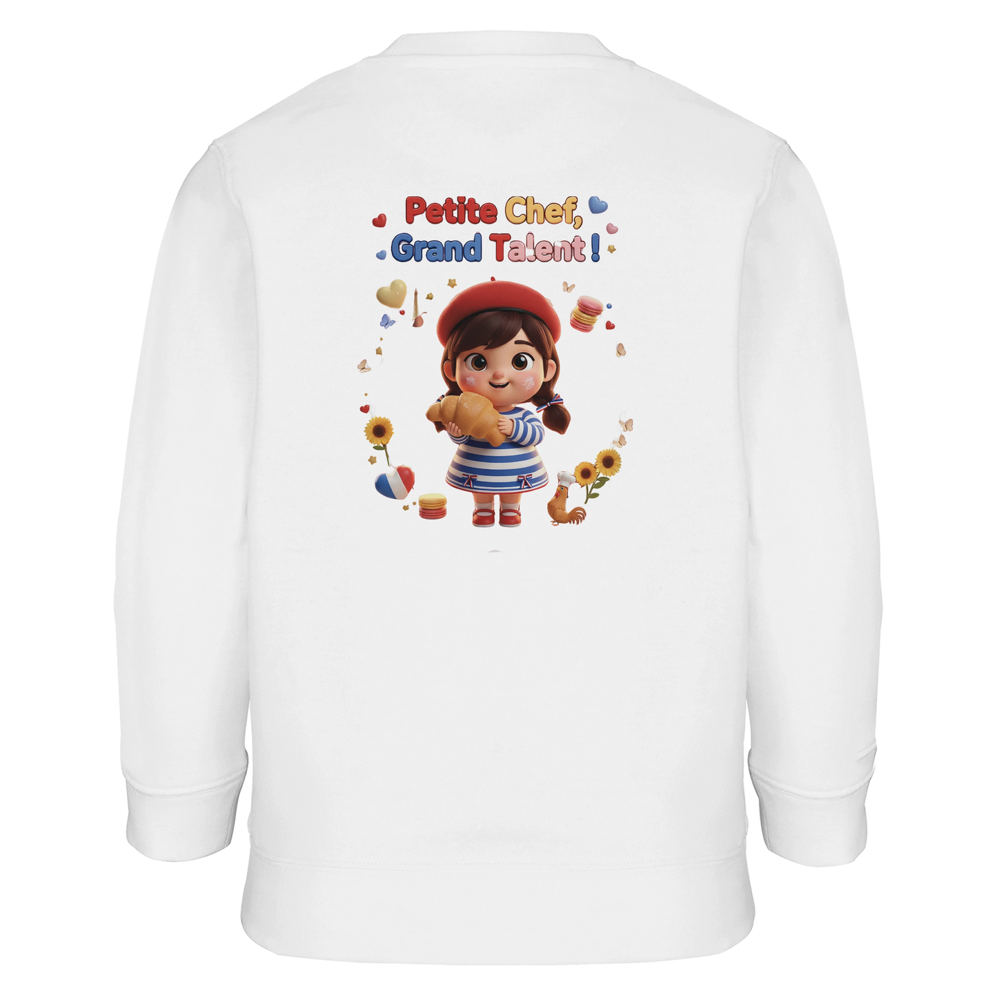 Sweat-shirt fille "Petite Chef, Grand Talent" – Coton Écoresponsable
