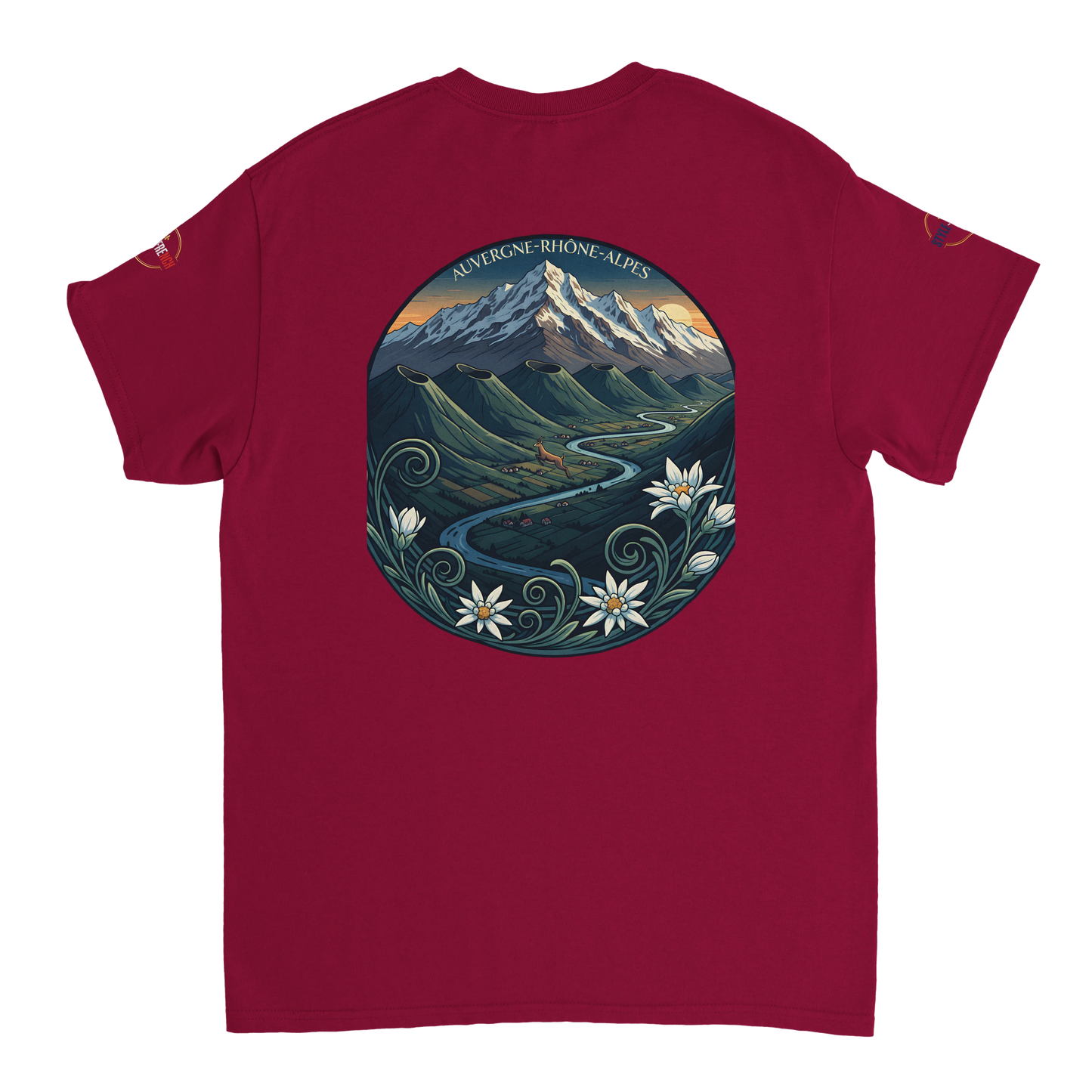 T-Shirt  Auvergne -Rhône -Alpes – Coupe Confortable et Durable