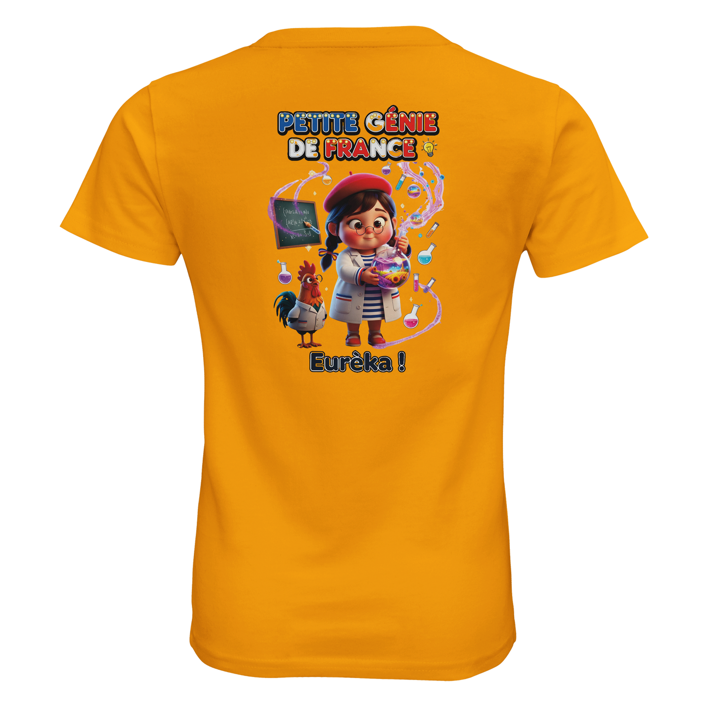 T-Shirt Fille "Petite Génie de France" - 100% Coton Bio