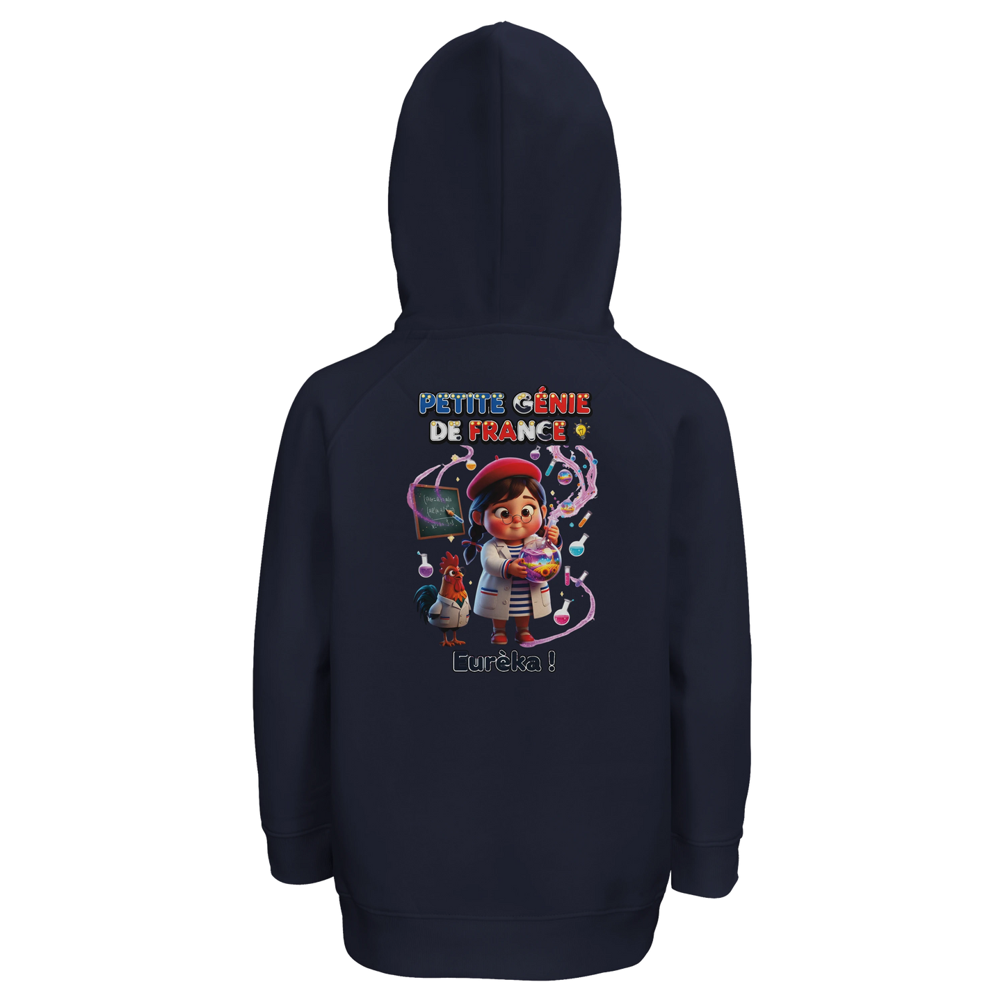 Sweat à Capuche fille Petite Génie de France - Coton Bio