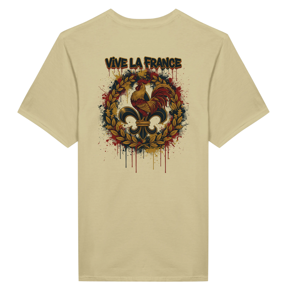 T-shirt Homme 'Vive la France' – Coton Premium, Coupe Classique