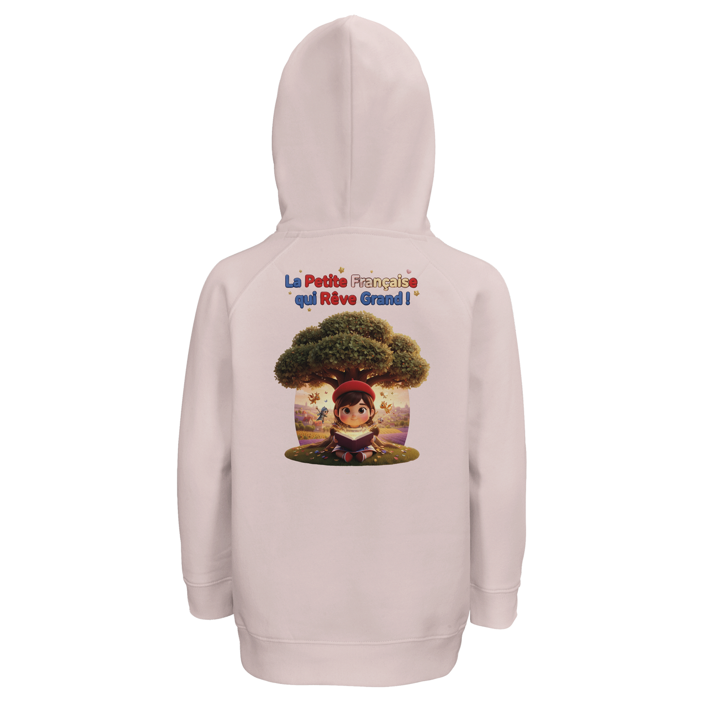 Sweat à capuche fille - La petite française qui rêve grand