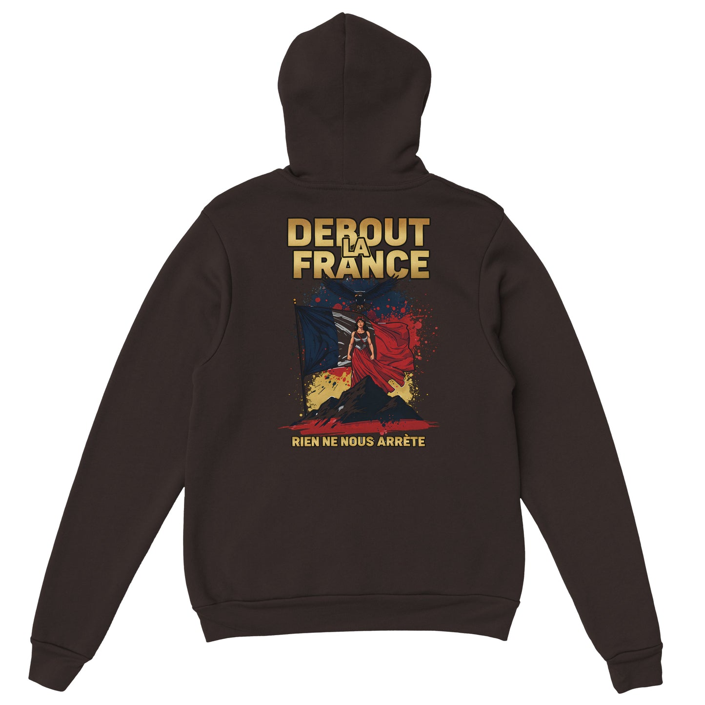 Sweat à capuche femme Debout la France - Hoodie en coton mélangé premium