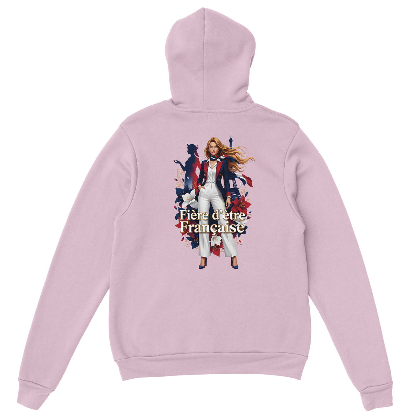 Sweat à Capuche Femme Fière d'être Française - Confort Premium