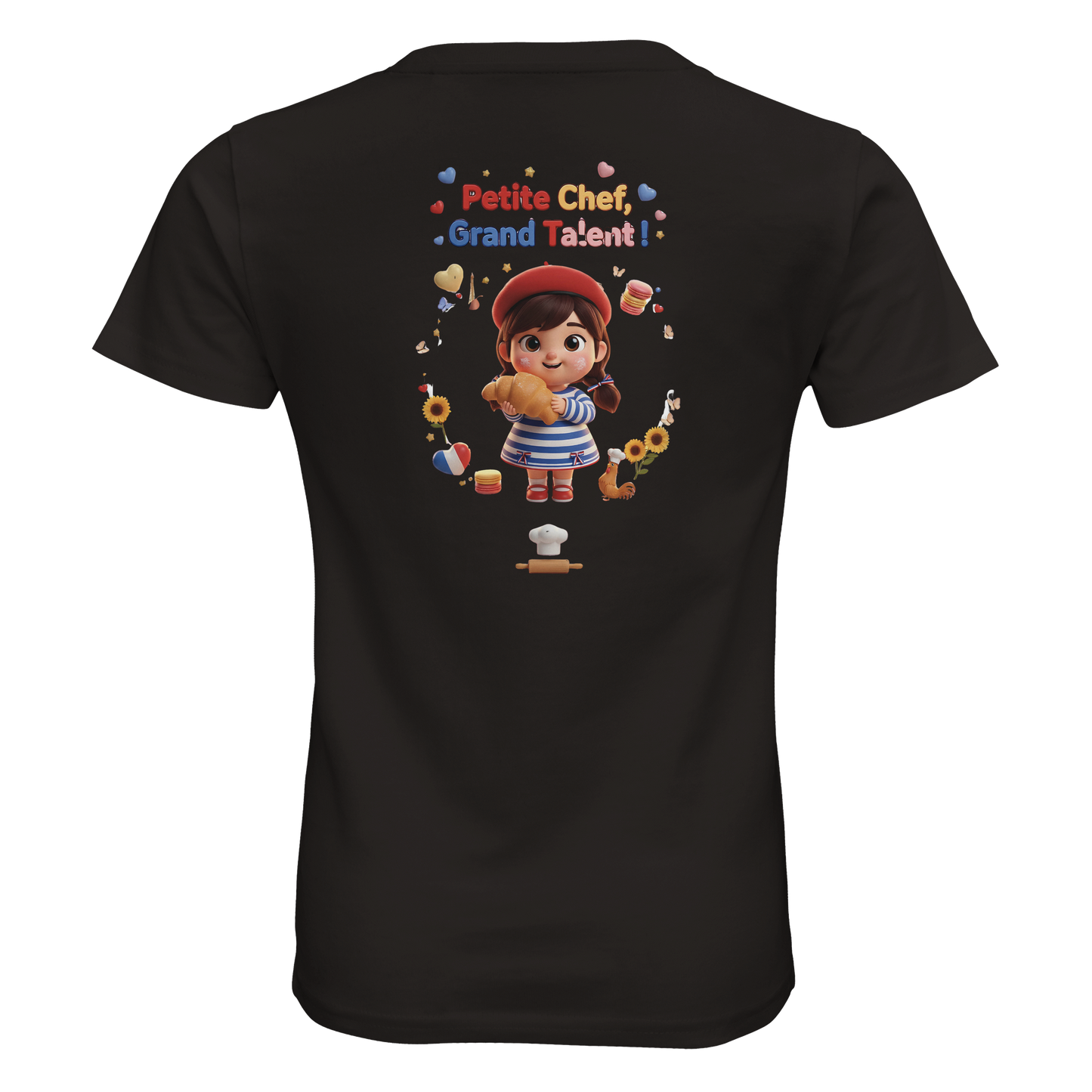 T-Shirt fille 'Petite Chef Grand Talent' – 100% Coton Bio