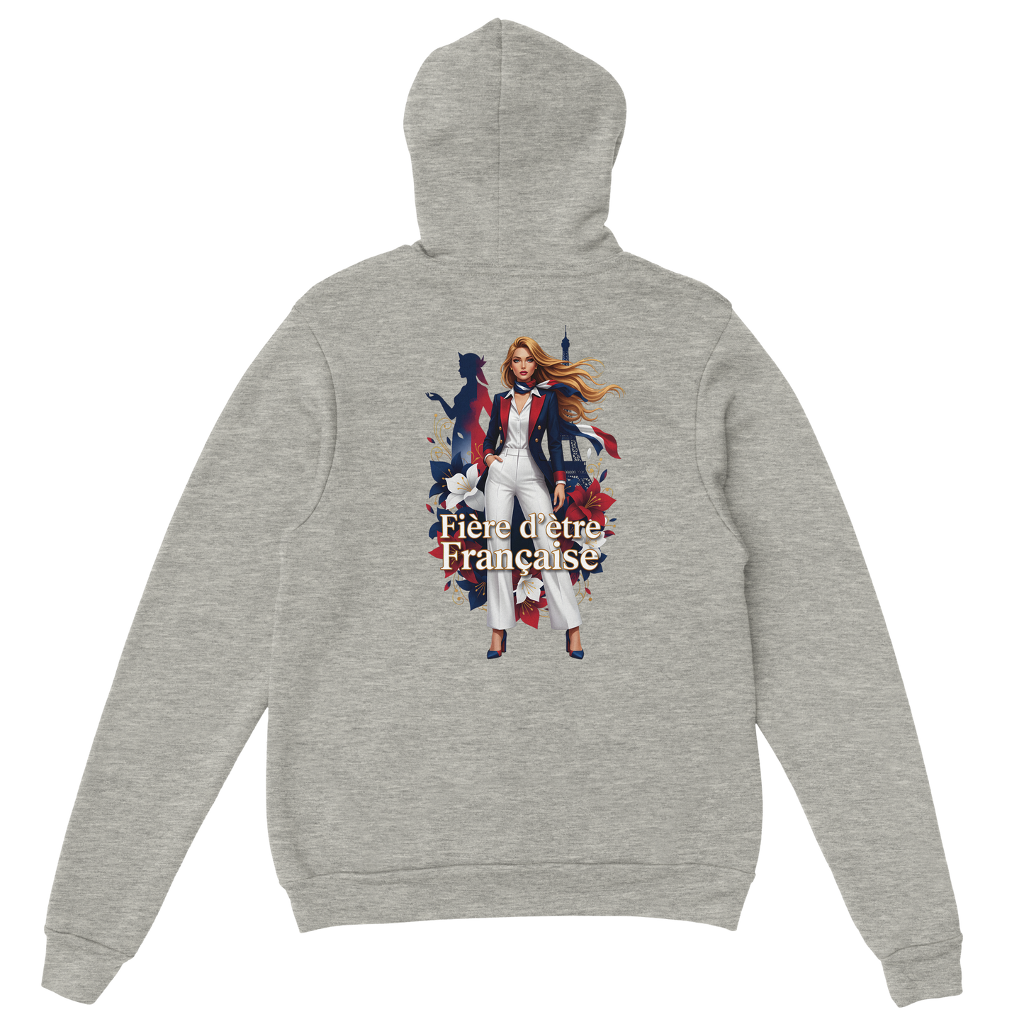 Sweat à Capuche Femme Fière d'être Française - Confort Premium