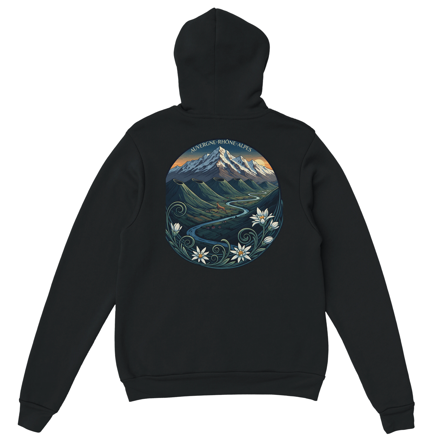 Sweat à capuche unisexe Auvergne-Rhône-Alpes – Confort et style régional