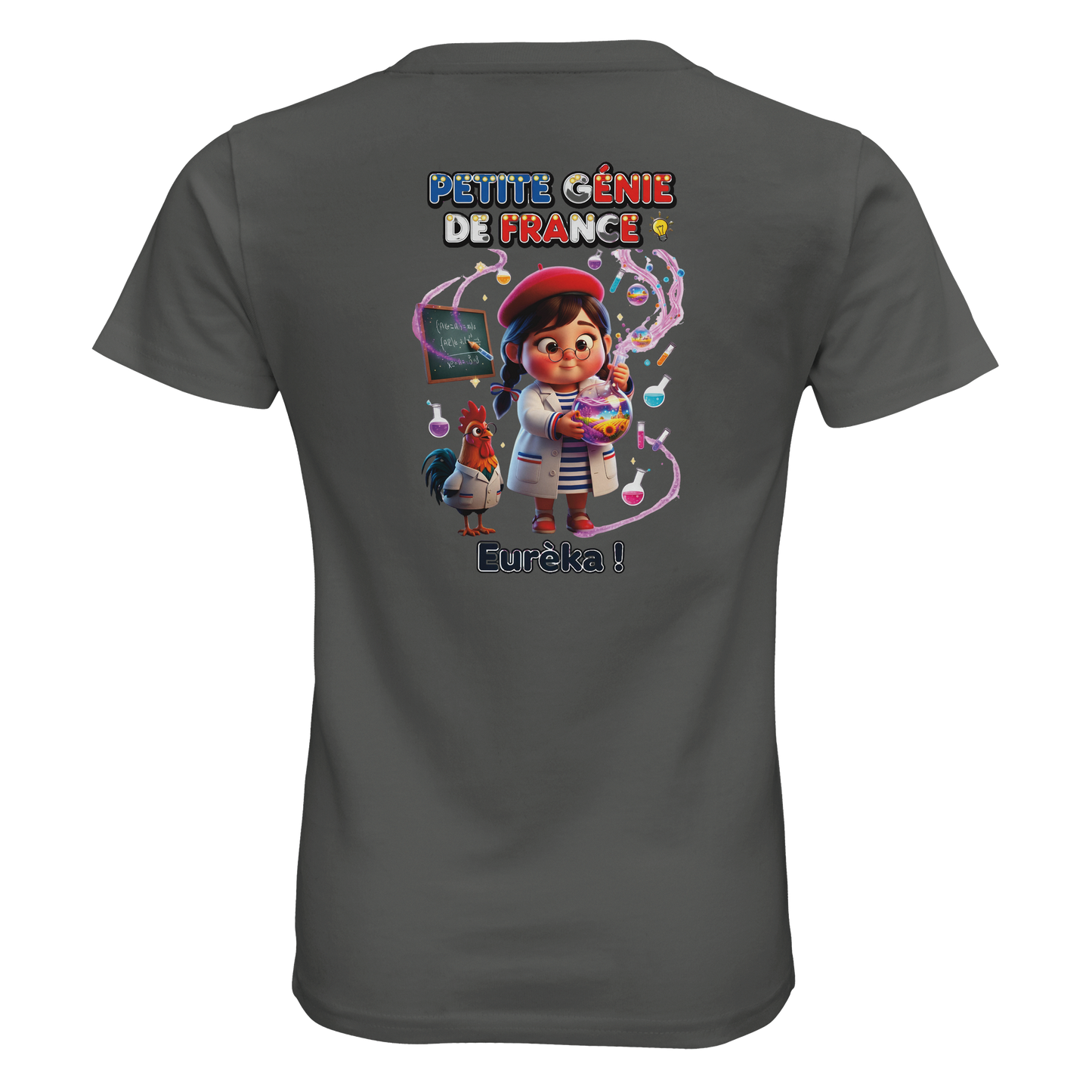 T-Shirt Fille "Petite Génie de France" - 100% Coton Bio