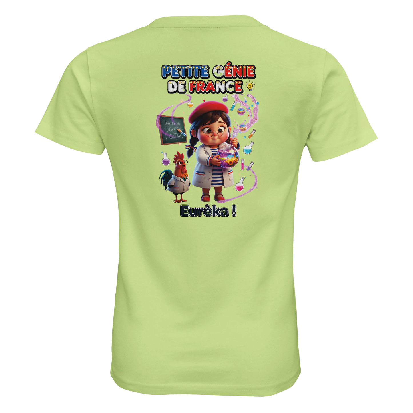 T-Shirt Fille "Petite Génie de France" - 100% Coton Bio