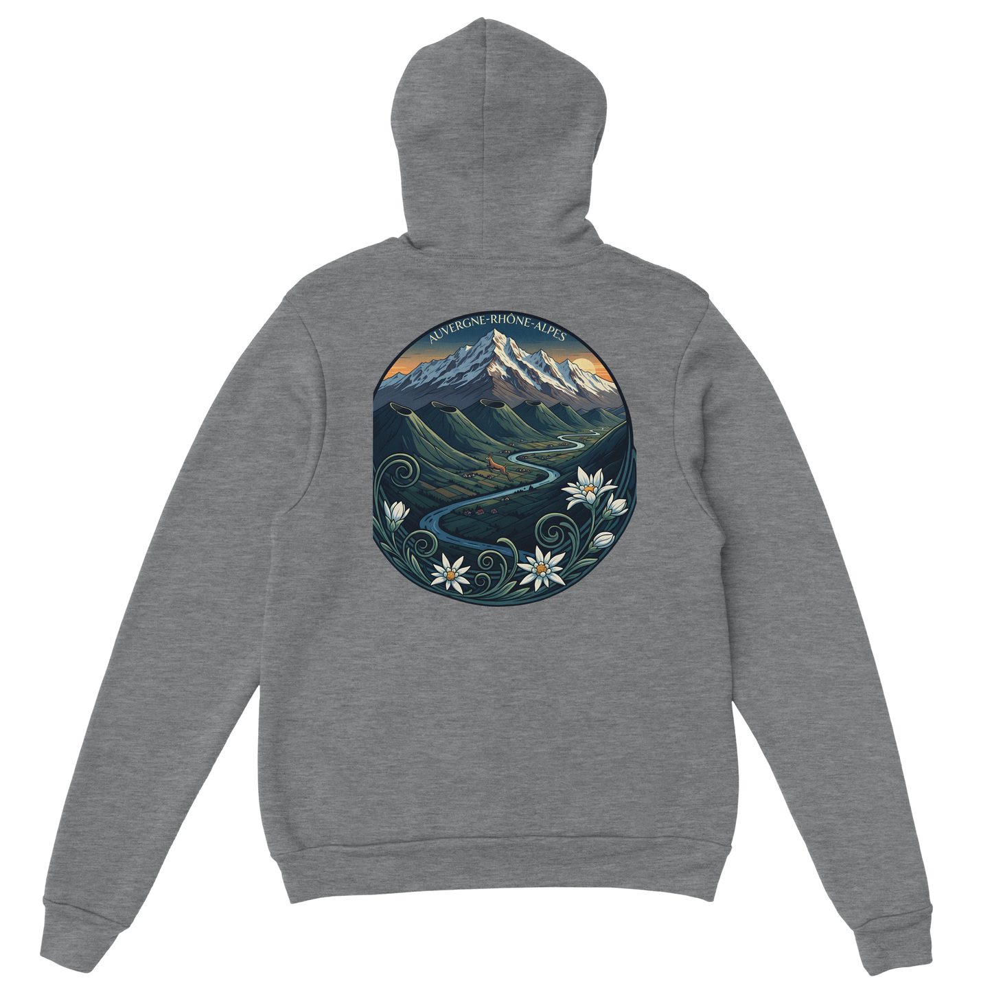 Sweat à capuche unisexe Auvergne-Rhône-Alpes – Confort et style régional