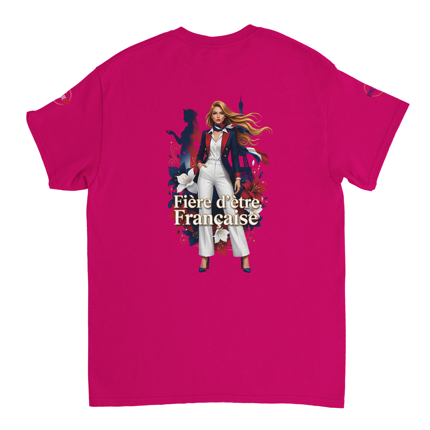 T-Shirt Femme Fière d'Être Française – Coton Premium