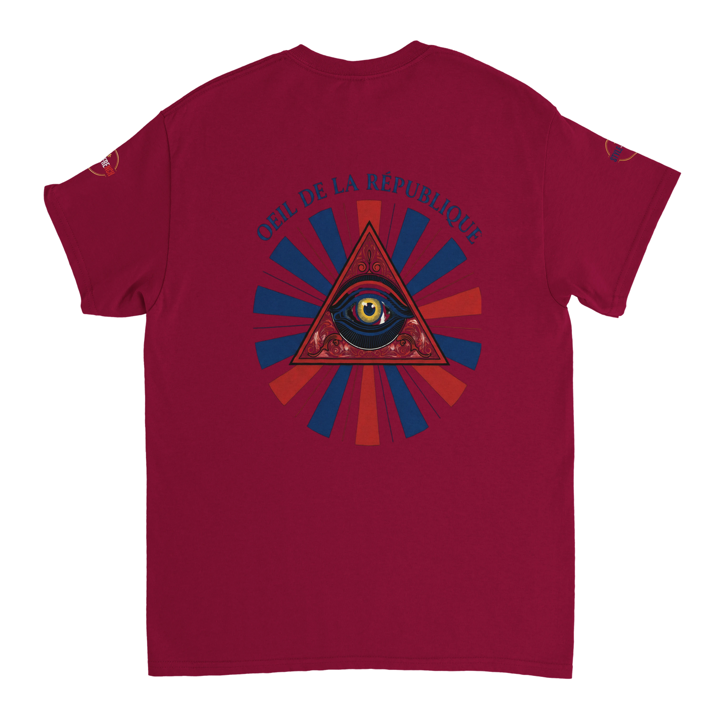 T-shirt Homme Œil de la République - Coton Épais à Coupe Classique