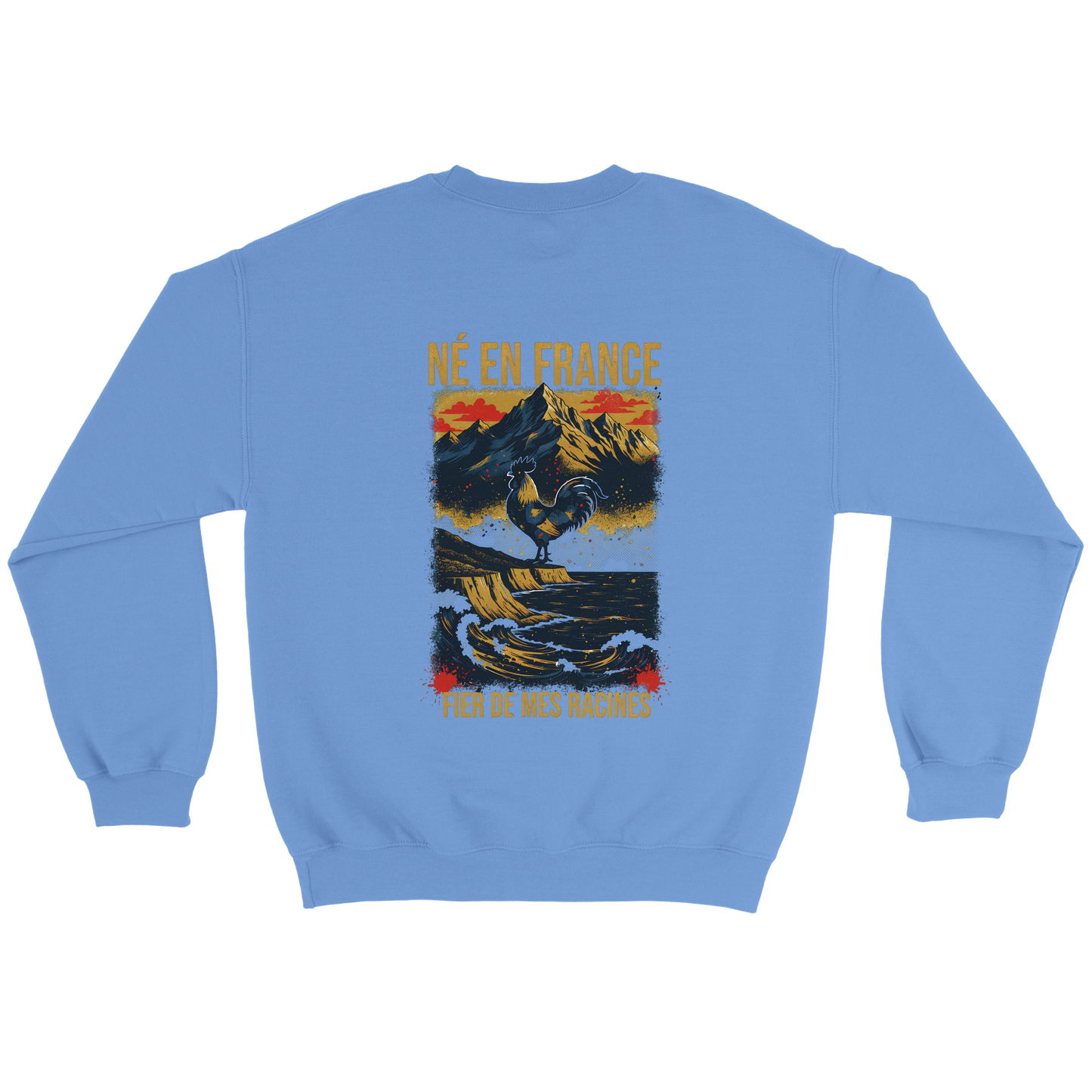 Sweat-shirt Homme « Né en France » – Confort Premium et Design Durable